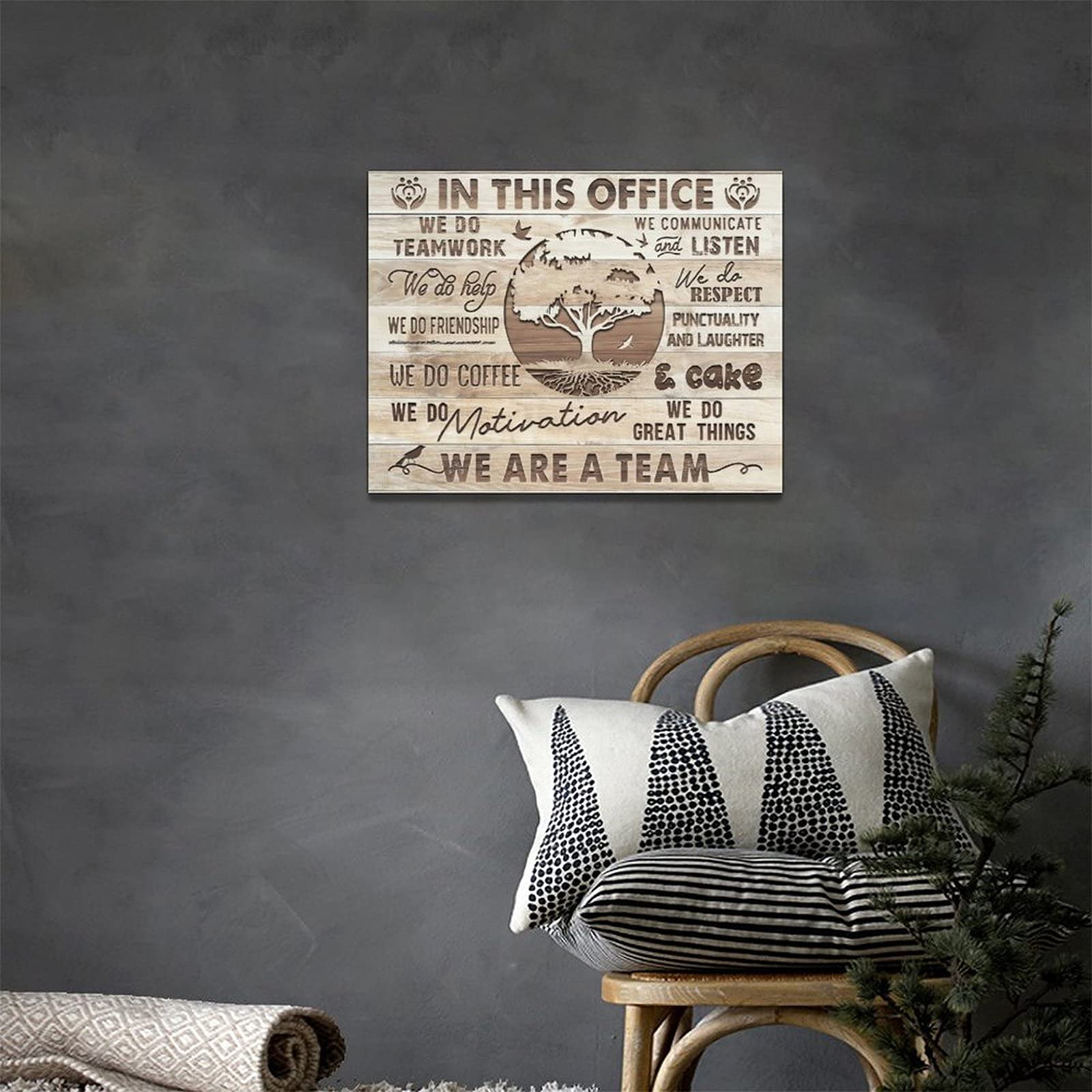 In This Office Canvas Wall Art Motivational Wall Art For Office We Are A Team Inspirational Quotes Wall Decor Teamwork Wall Art