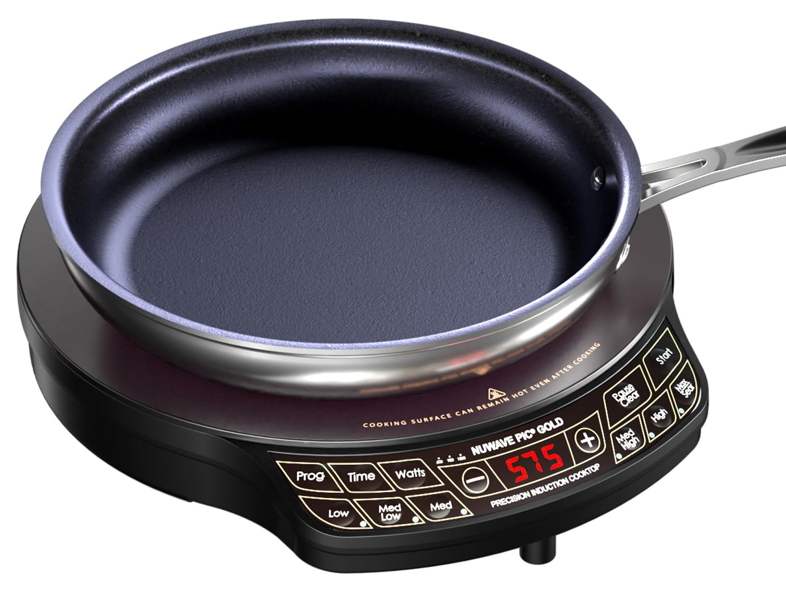 Nuwave Gold Precision Induction Cooktop, Portable, Powerful with Large 8    Heating Coil,100F to 575F, 3 Wattage Settings, 12   
