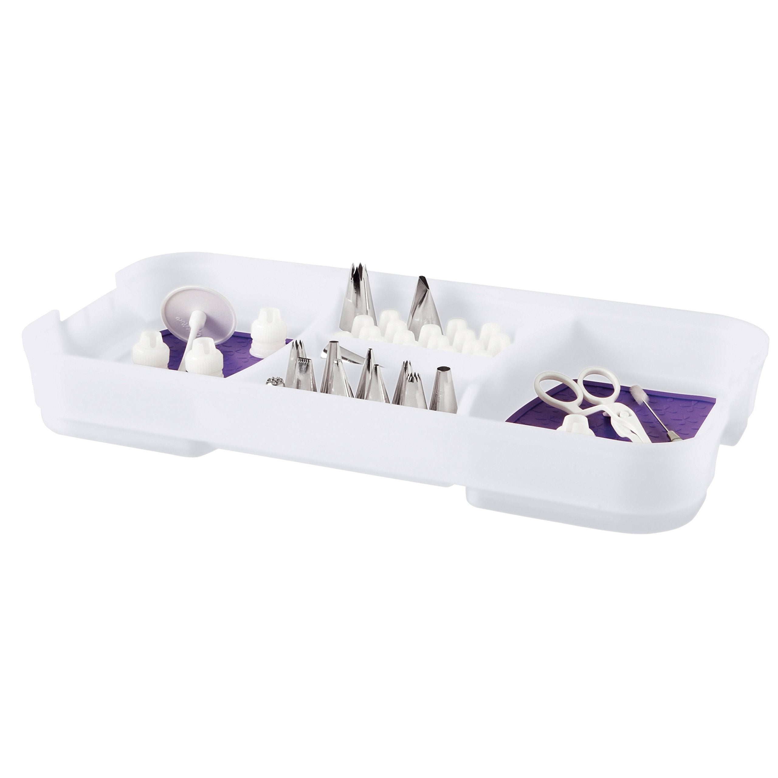 Wilton Decorator Preferred Cake Decorating Tool Caddy - White/Purple, Model 409-3077, Essential for Cake Decorating