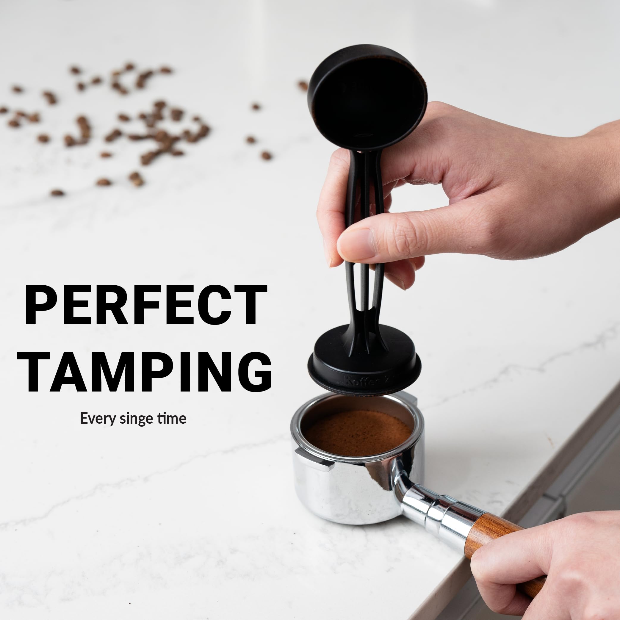 Koffee Zen Espresso Scoop With Tamper, 5 Espresso Tamper Sizes Included (49Mm - 58Mm), Coffee Scoop Measuring Spoon (1 & 2 Tbsp)