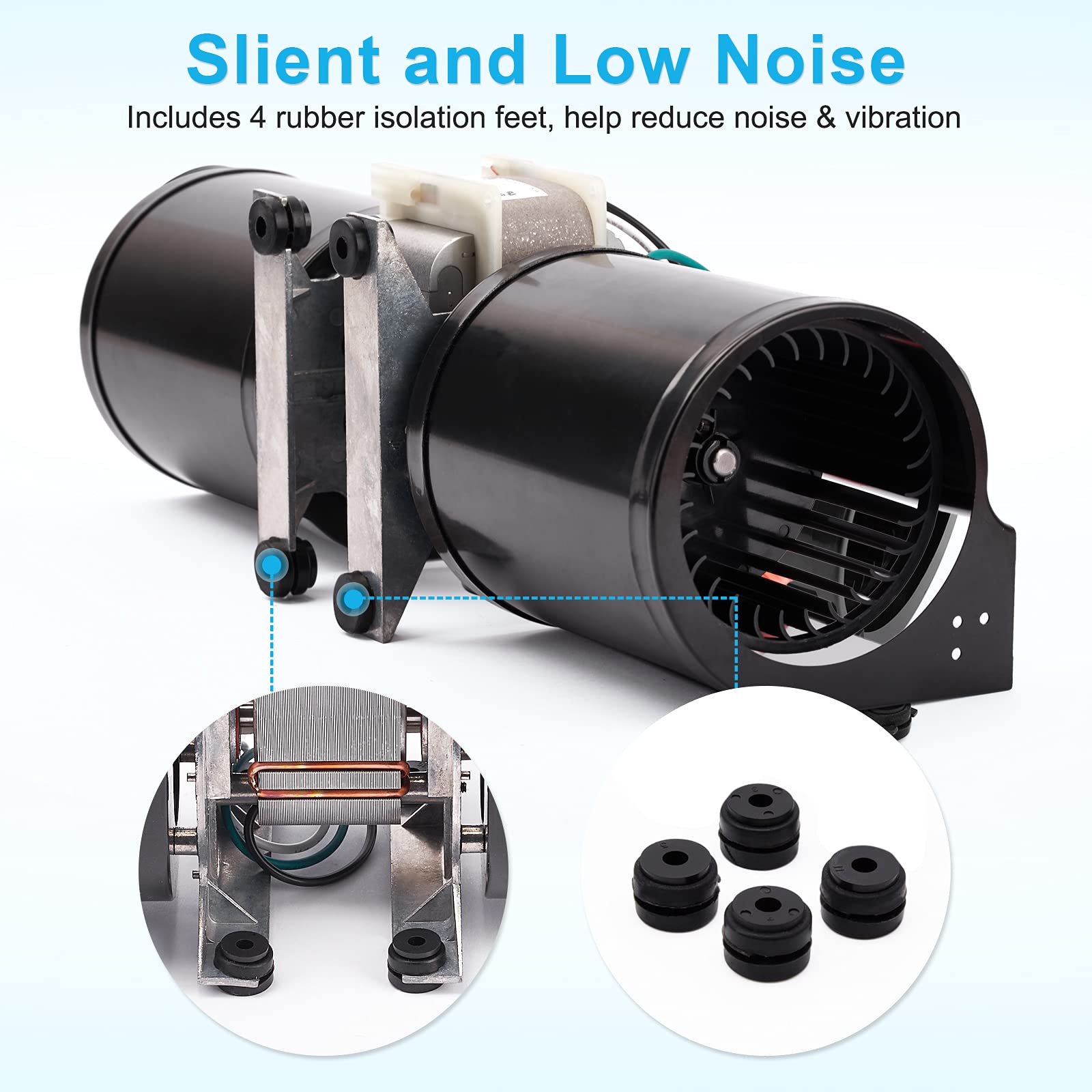 Hipoilk GFK-160A GFK-160 Fireplace Blower Fan Kit for Heat & Glo, Heat N Glo, Heatilator, Quadra-Fire, GTI, and Superior Firepla
