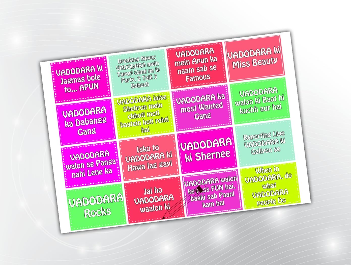 PartyStuff Props  Vadodara City Speech Bubbles (16 Piece)