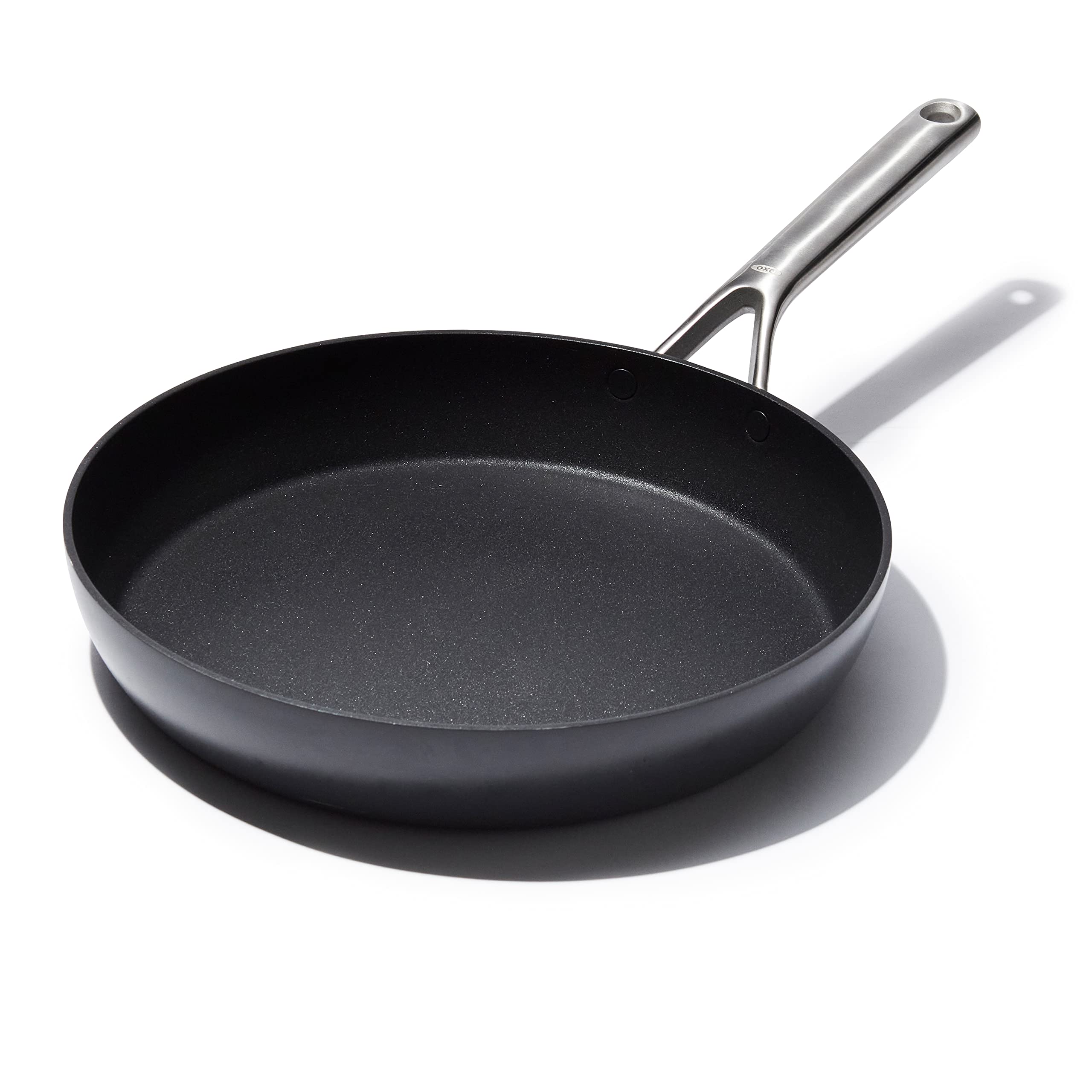 OXO Professional 12 Frying Pan Skillet, Hard Anodized Ceramic Nonstick Cookware PFAS-Free, Induction Suitable, Stainless Steel H