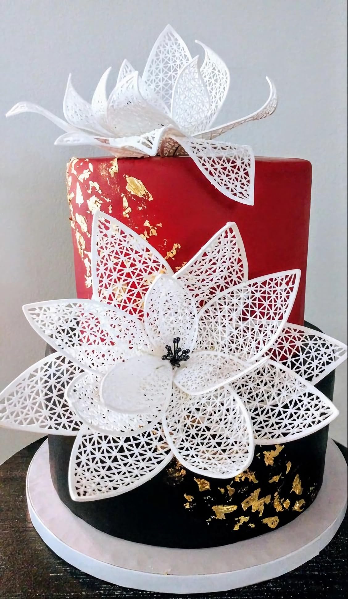 Anyana Giant Huge 17 Inch Sugar Imprint Dress Silicone Fondant Repeat Leaf Embossing Impression Mat Texture Textured Cake Decora