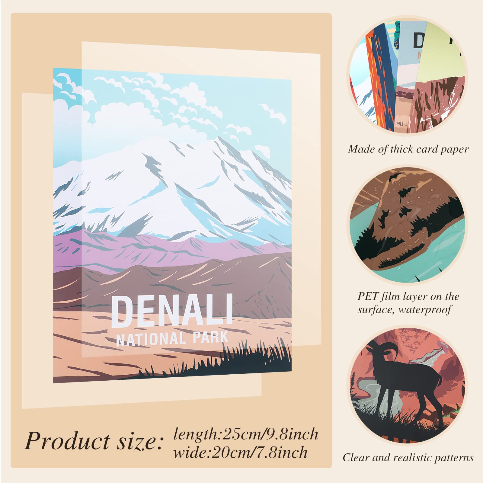 Gersoniel 16 Pieces National Park Posters Vintage Of 16 Travel Prints Wall Art Abstract Wall Art And Mountain Print Set Abstract