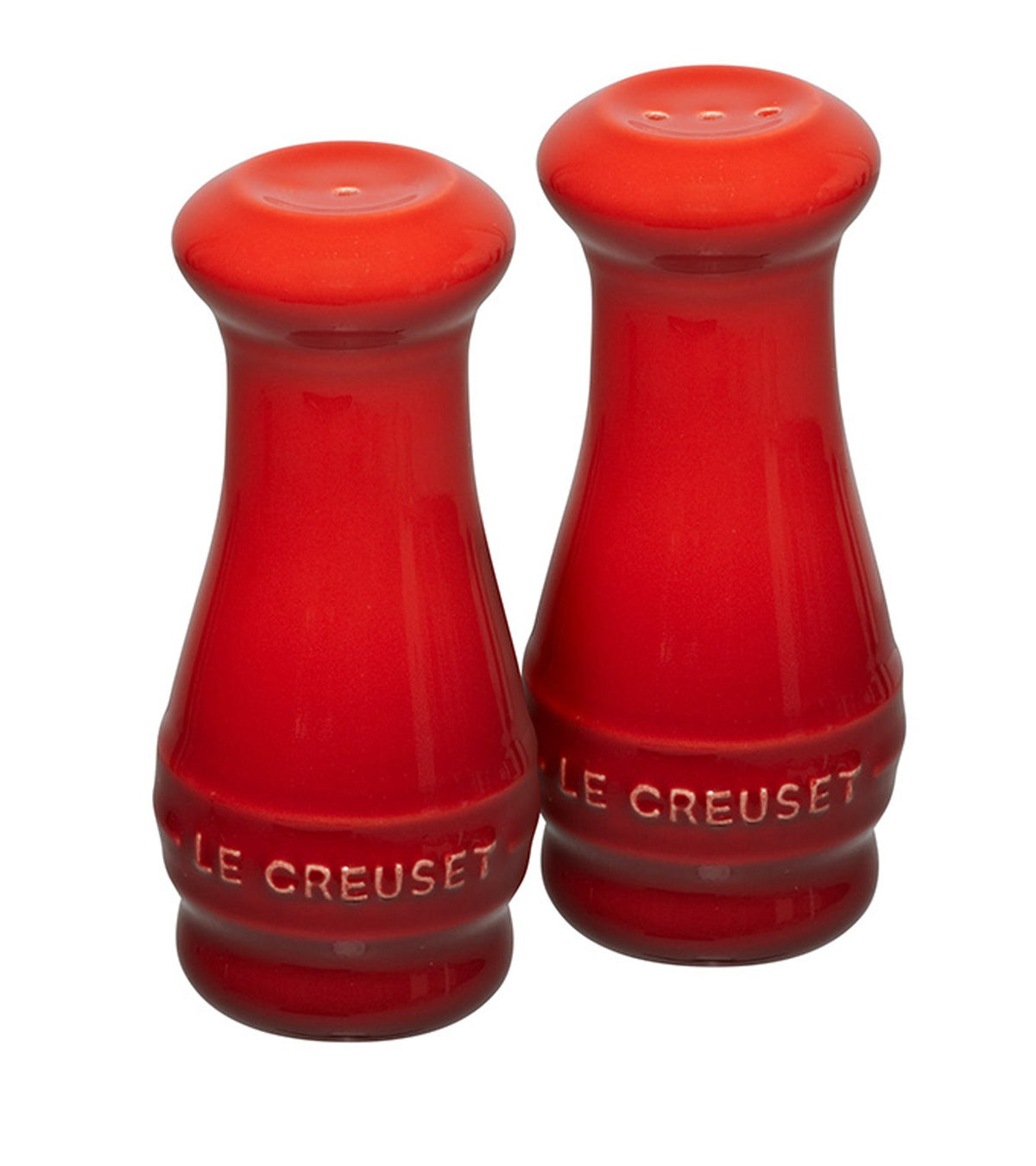 Le Creuset Stoneware Salt & Pepper Shakers Set Of 2, 4 Oz. Each, Cerise