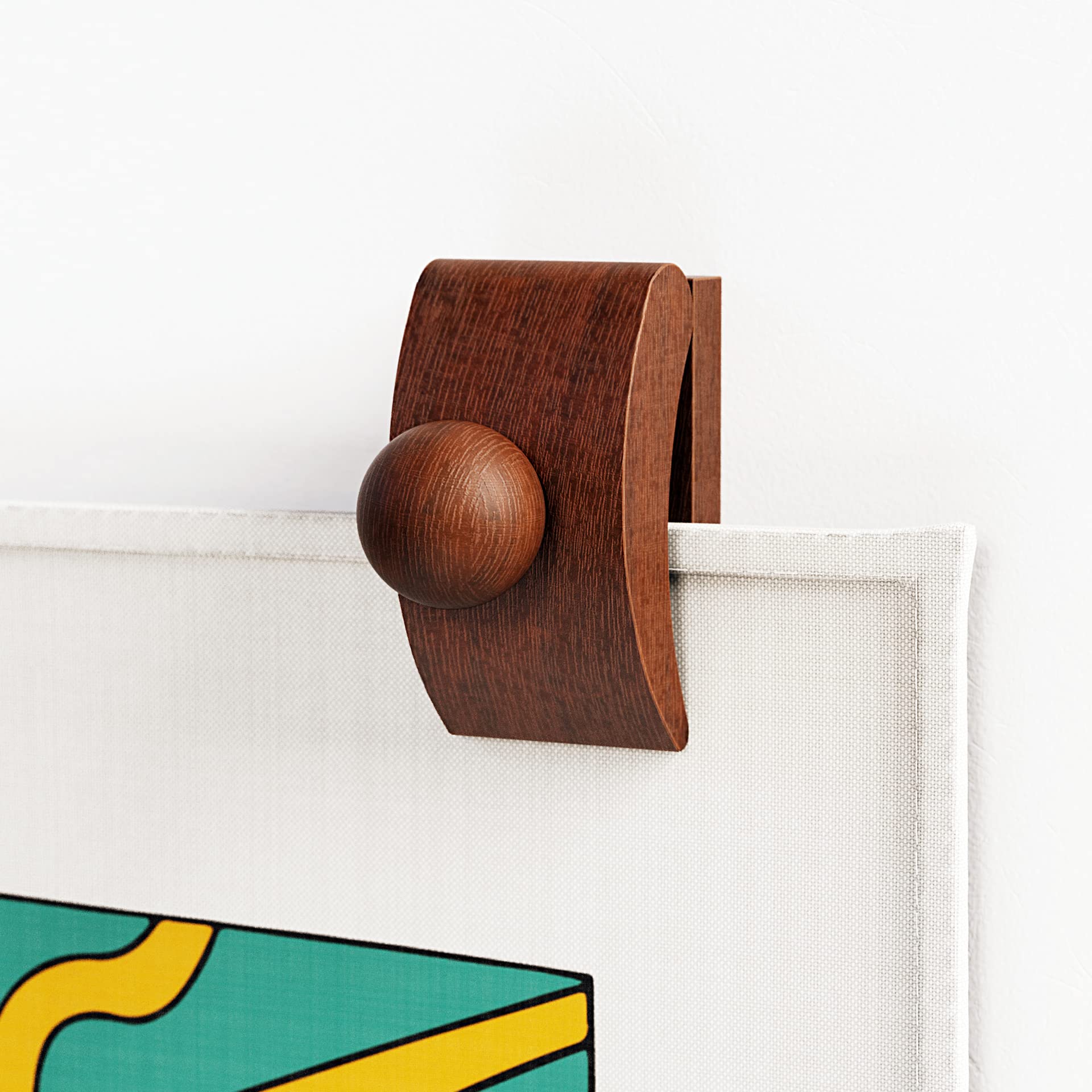 Tapestry Hangers, 4 Small Quilt Hangers For Wall Hangings, Blanket Hanger Clamps, Carpet Rug Display, Wooden Wall Clips For Hang