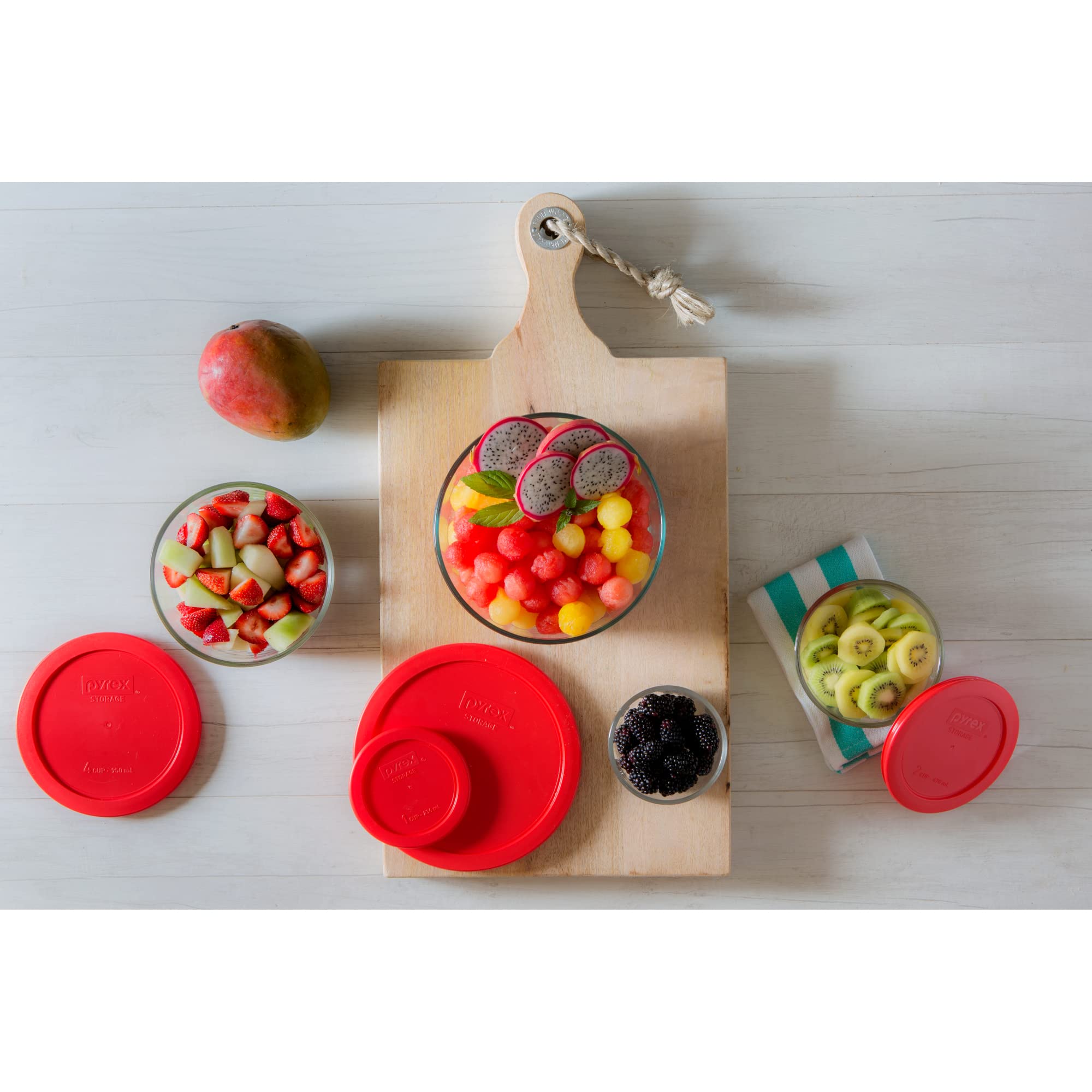 Pyrex Simply Store 2-Cup Single Glass Food Storage Container With Lid, Non-Pourous Round Meal Prep Container, Bpa-Free , Dishwas