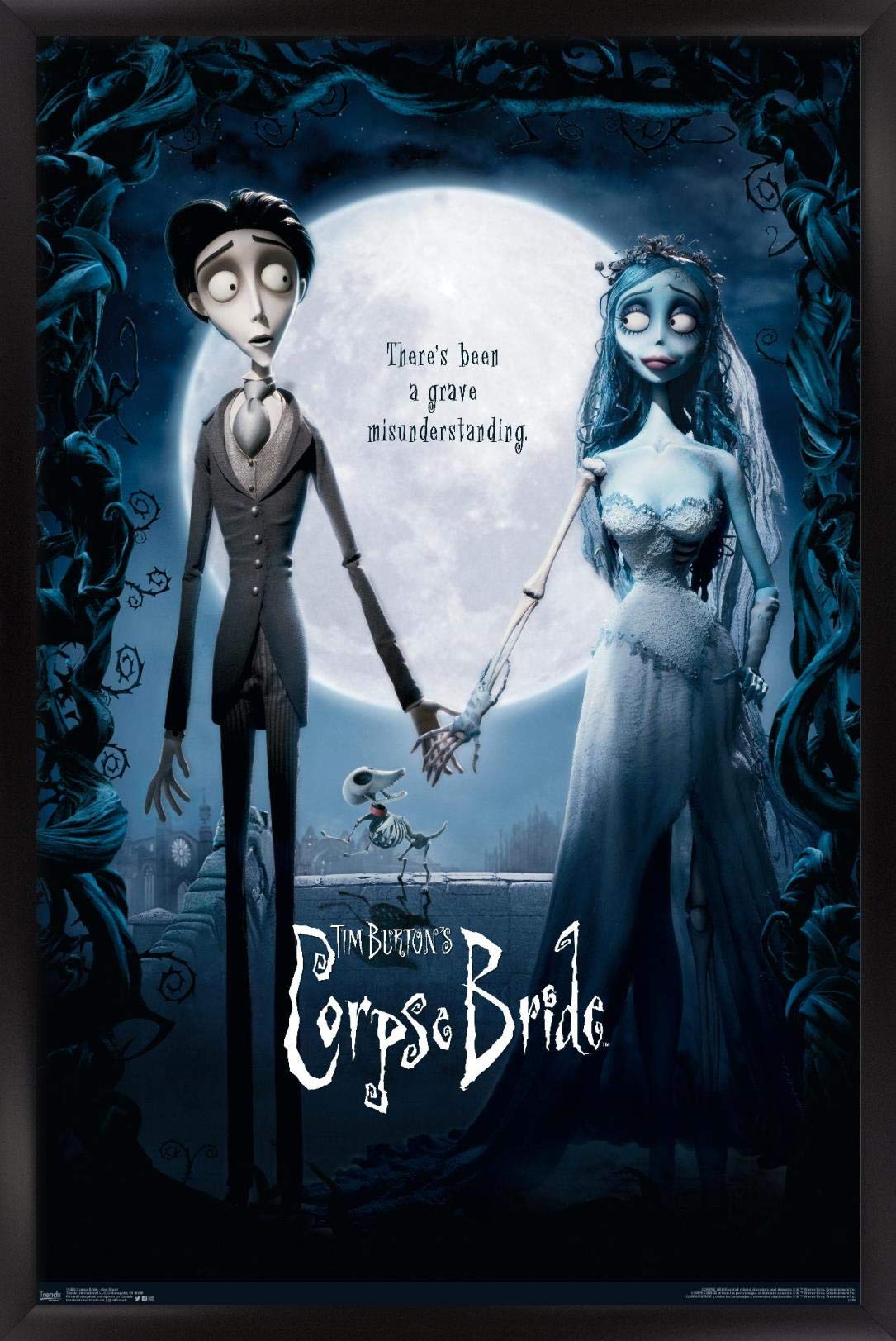 Trends International Tim Burton'S The Corpse Bride - One Sheet Wall Poster, 22.375'' X 34'', Black Framed Version