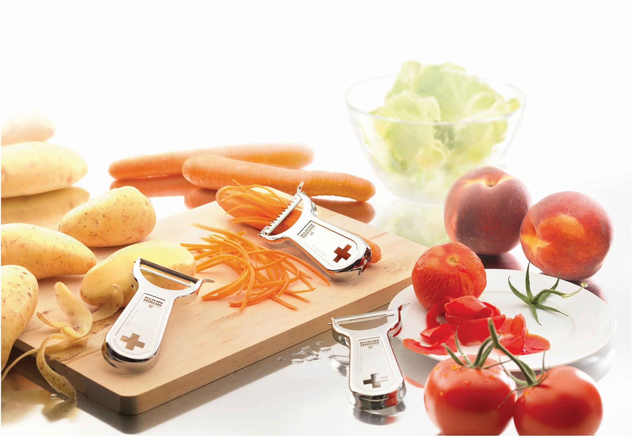 Kuhn Rikon Swiss Metal Peeler 4   , Stainless Steel