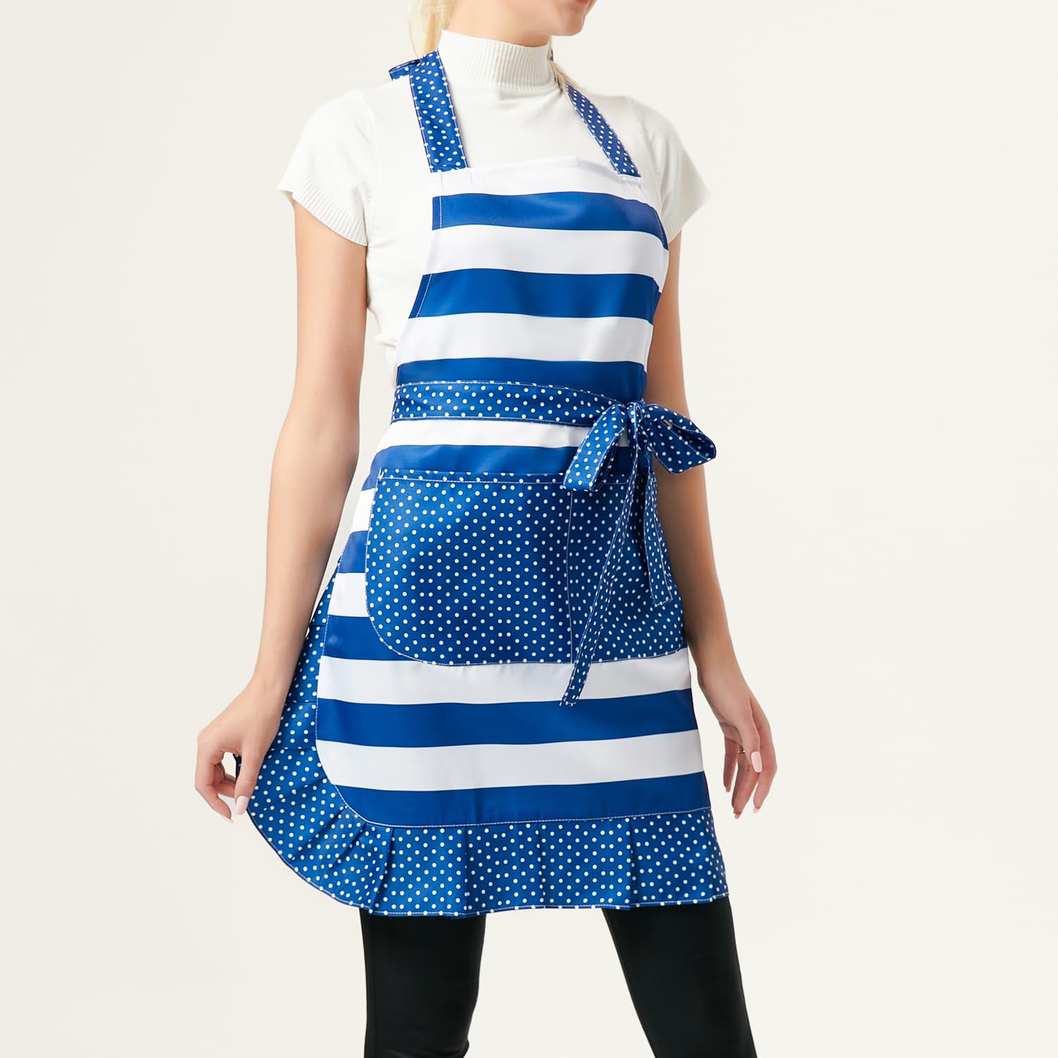 Lovely Lady'S Kitchen Fashion Cooking Baking Kitchen Aprons With Pockets For Mother'S Day Gift, Plus Size Apron (31 X 28 Inches)