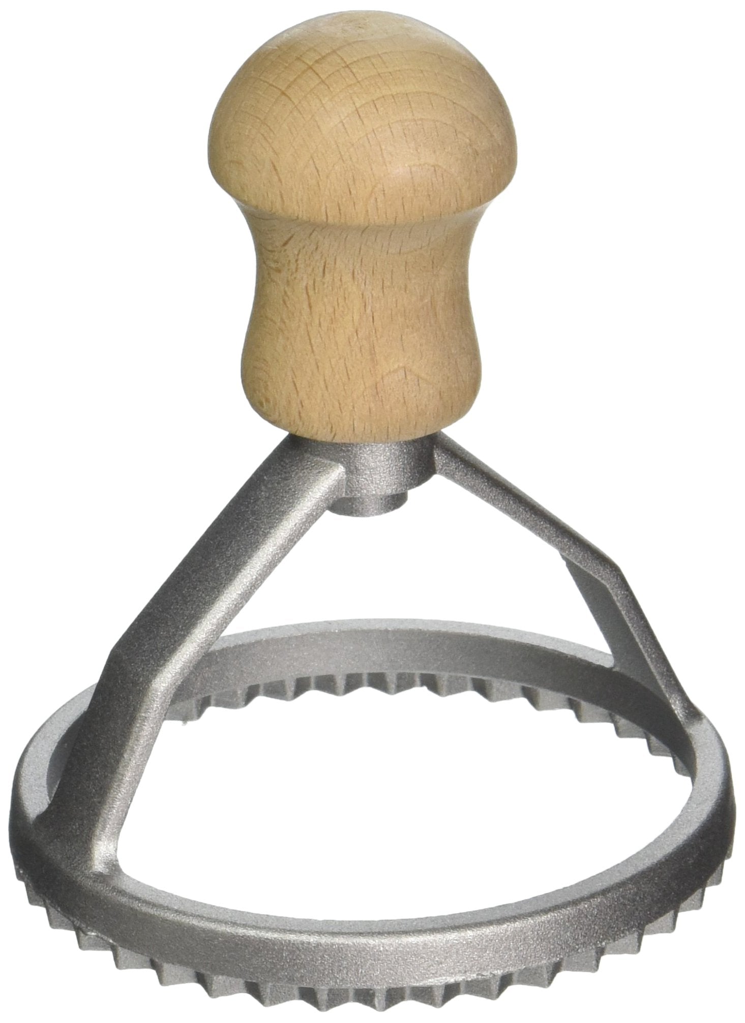 Eppicotispai Aluminum Round Ravioli Stamp With Beechwood Handle, 3-Inch