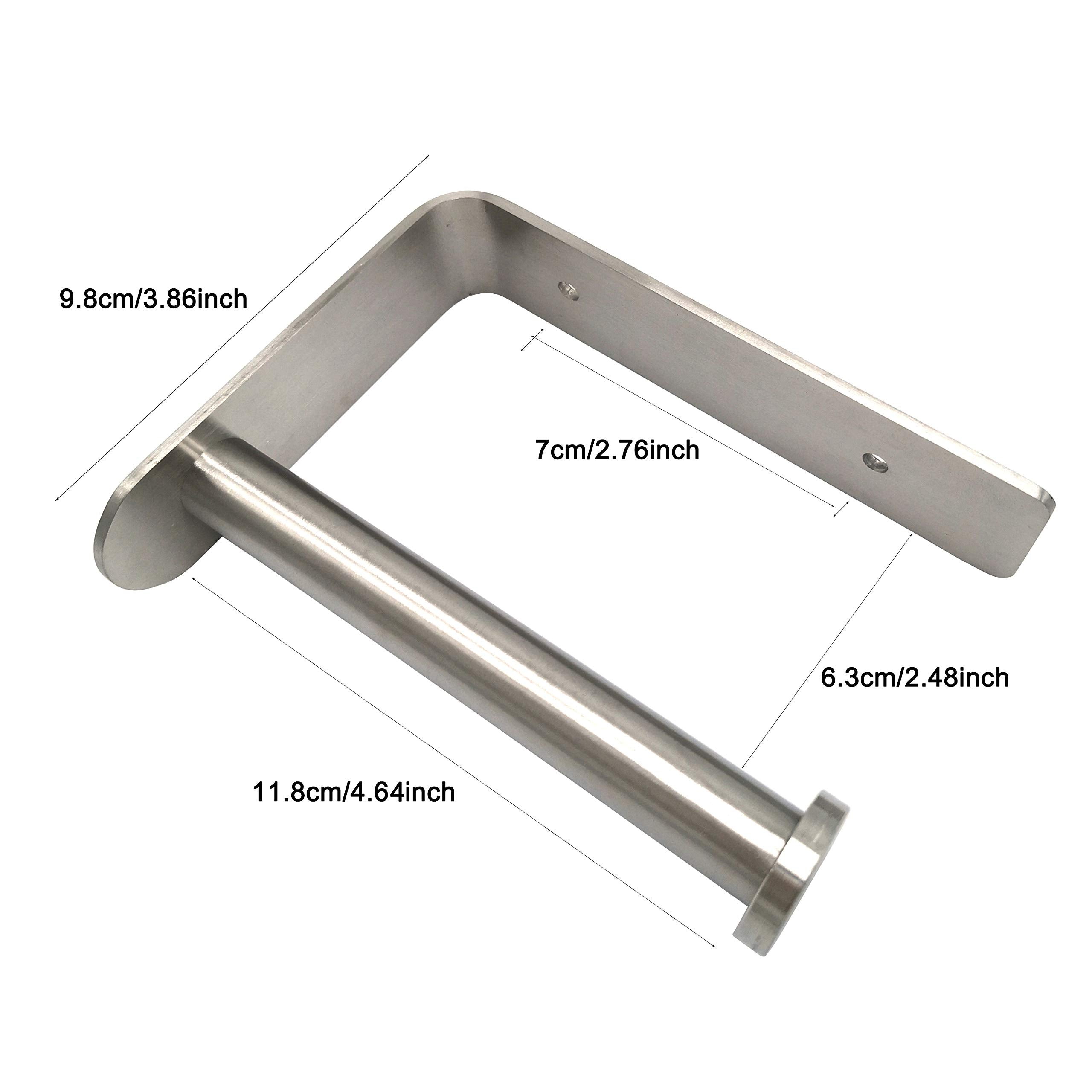 Lofekea Wall Mount Toilet Paper Holder Stainless Steel Tissue Paper Roll Towel Holder Rustproof Brushed Finish