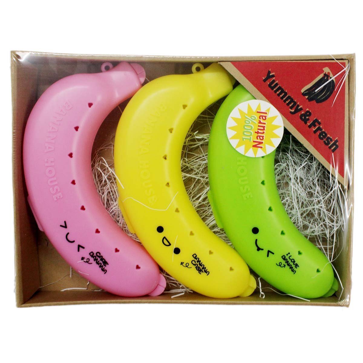 Lmr3 Plastic Banana Case Food Storage Container (Set Of 3 Piece)