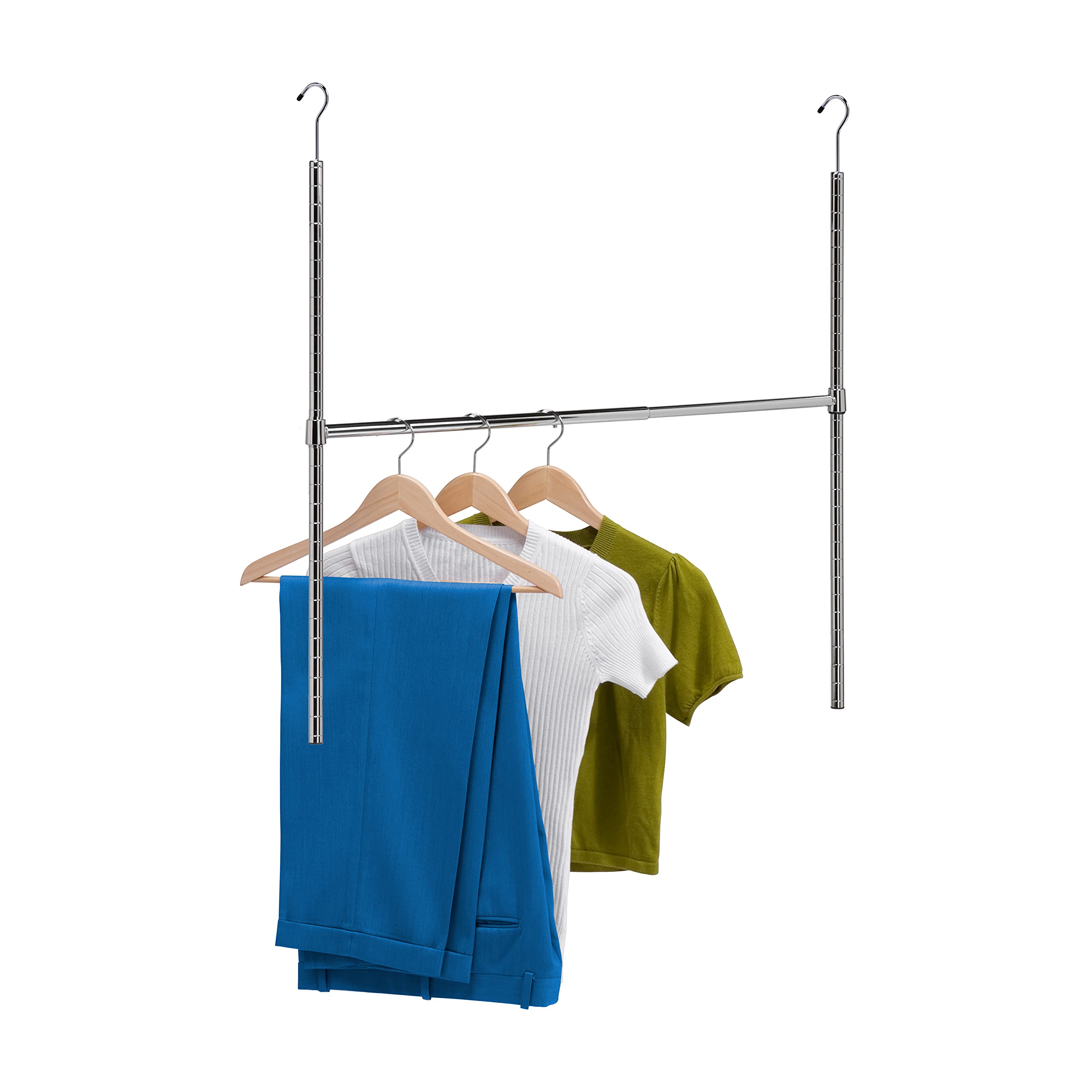 Honey Can Do Hanging Double Closet Rod Hng-09071 Chrome