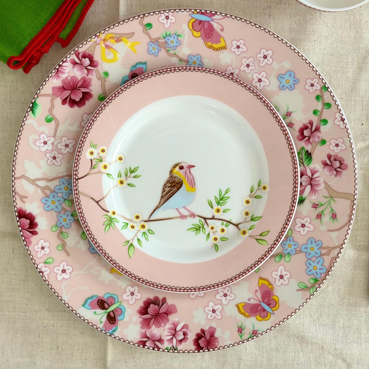 Golden Queen'S Handcrafted 12 Pieces Dinner Set | 4 Dinner Plates, 4 Small Bowls & 4 Snack Plates | Perfect For Hosting Guests A