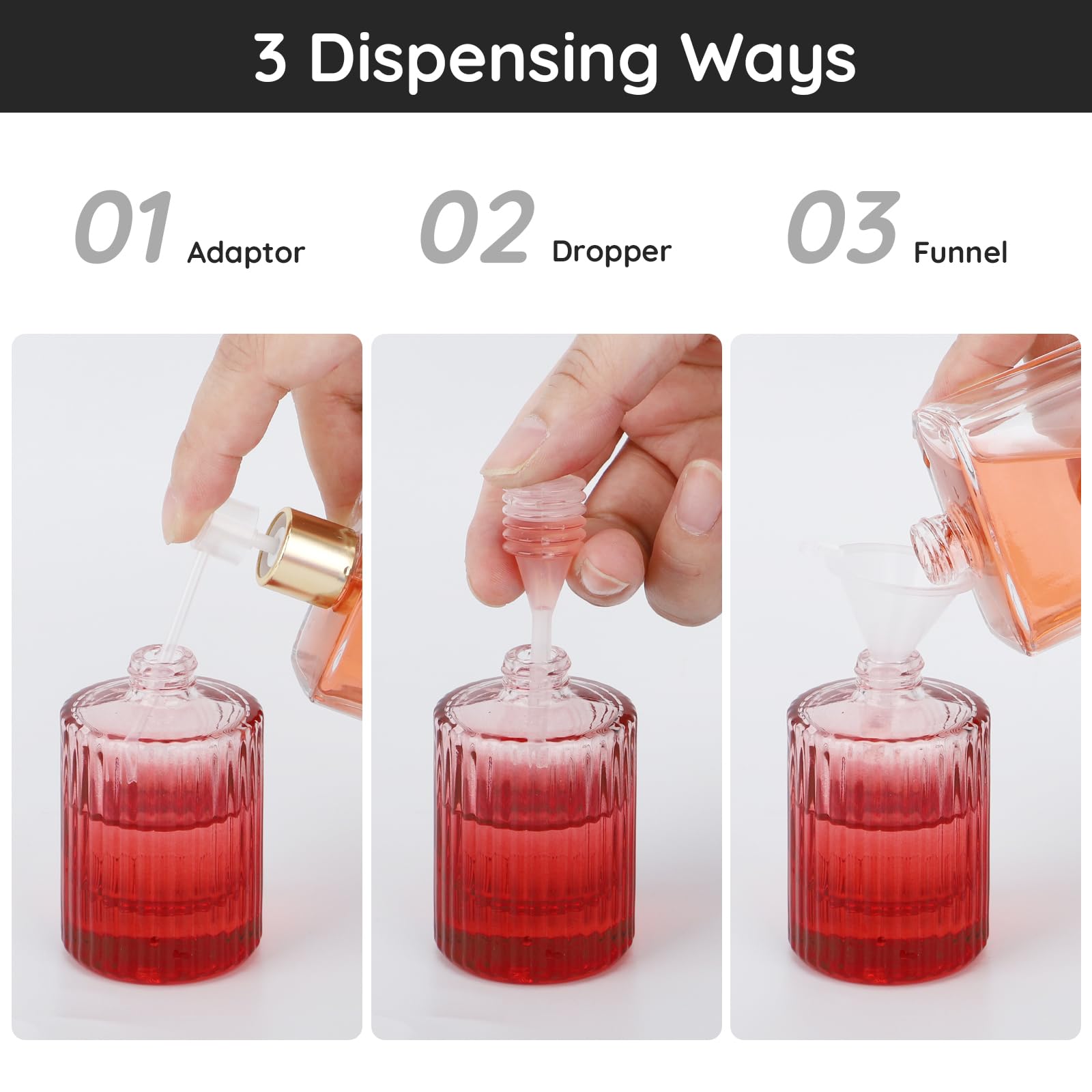 Segbeauty Refillable Perfume Spray Bottle, 1Oz Glass Travel Perfume Bottles Container For Cologne With Dispensing Tool, 4 Packs