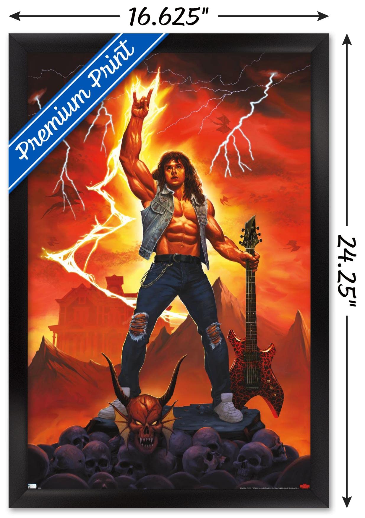 Trends International Netflix Stranger Things: Season 4 - Rock On Wall Poster, 14.725'' X 22.375'', Black Framed Version