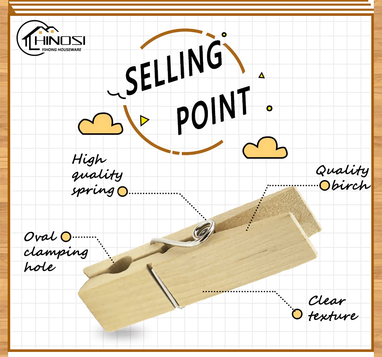 30Pcs Large Wooden Clothespins, Sturdy And Heavy Duty Clothes Pins For Hanging, Outdoor, Crafts