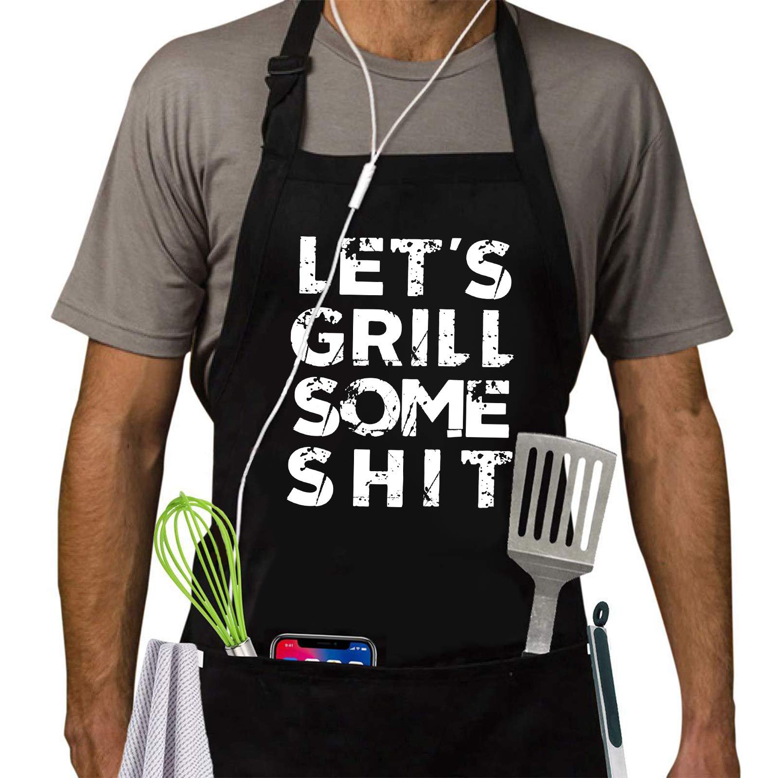 Zooron Funny Bbq Aprons For Men, Dad Gifts, Gifts For Men, Fathers Day, Birthday Gifts Aprons,Adjustable And Waterproof, Apronl