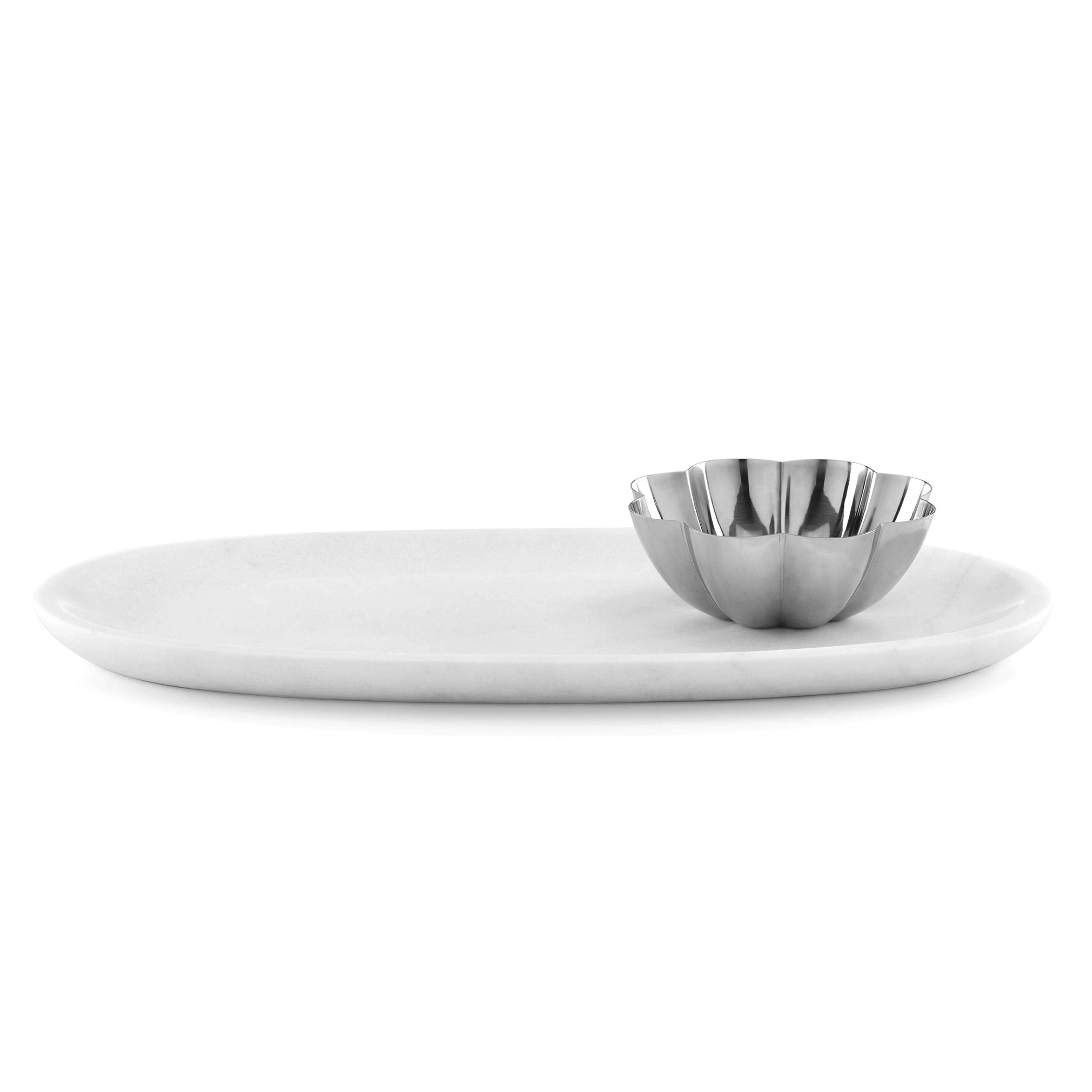 Kate Spade New York Gramercy Oval Platter & Bowl Set, 5.55 Lb, Taupe/Grey