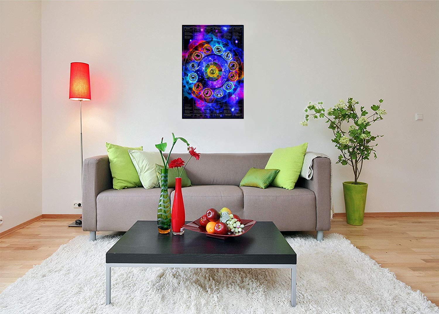 Studio B Zodiac Chart Nonflocked Blacklight Cool Wall Decor Art Print Poster 24X36