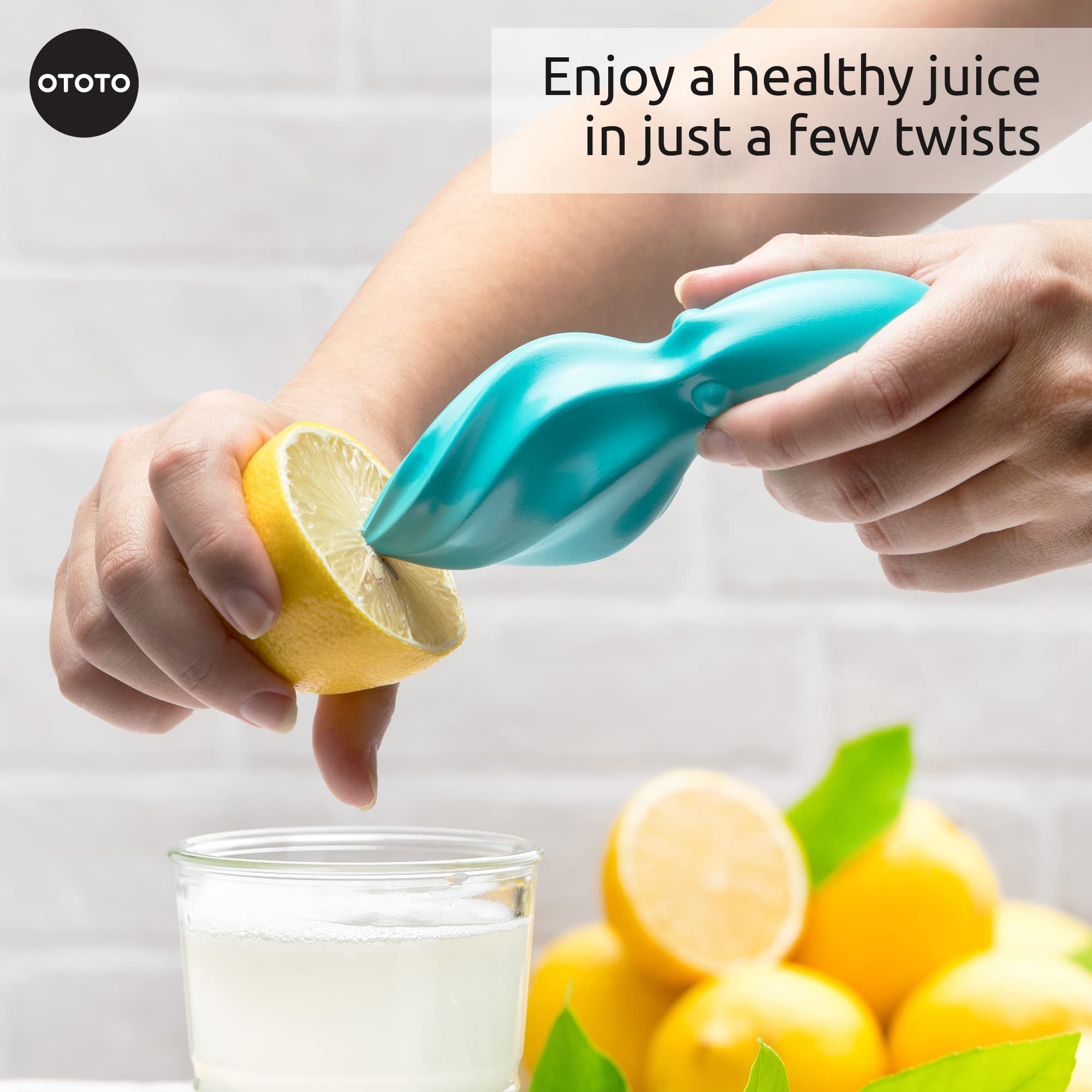 Octo Lemon Juicer Hand By Ototo - Easy To Hold Lemon Squeezer Manual For Lemon, Lime, Oranges - Bpa Free, Dishwasher Safe Citrus