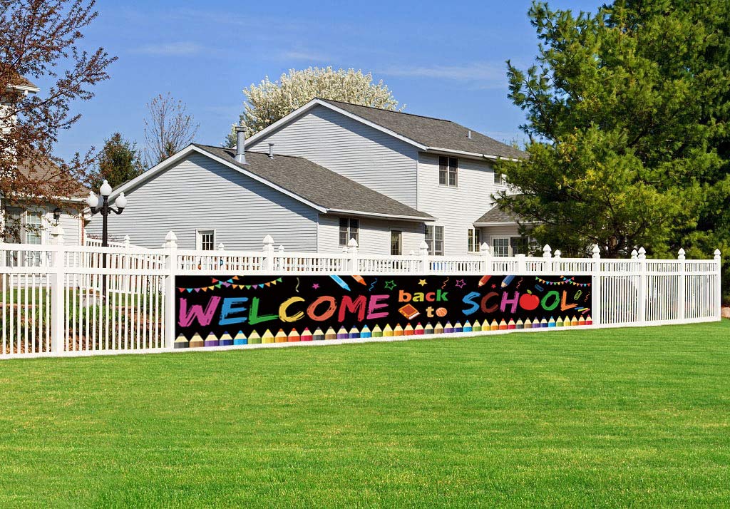 Large Welcome Back To School Party Banner Decoration 2024,First Day Of School Party Supplies Wall Decorations For Indoor/Outdoor