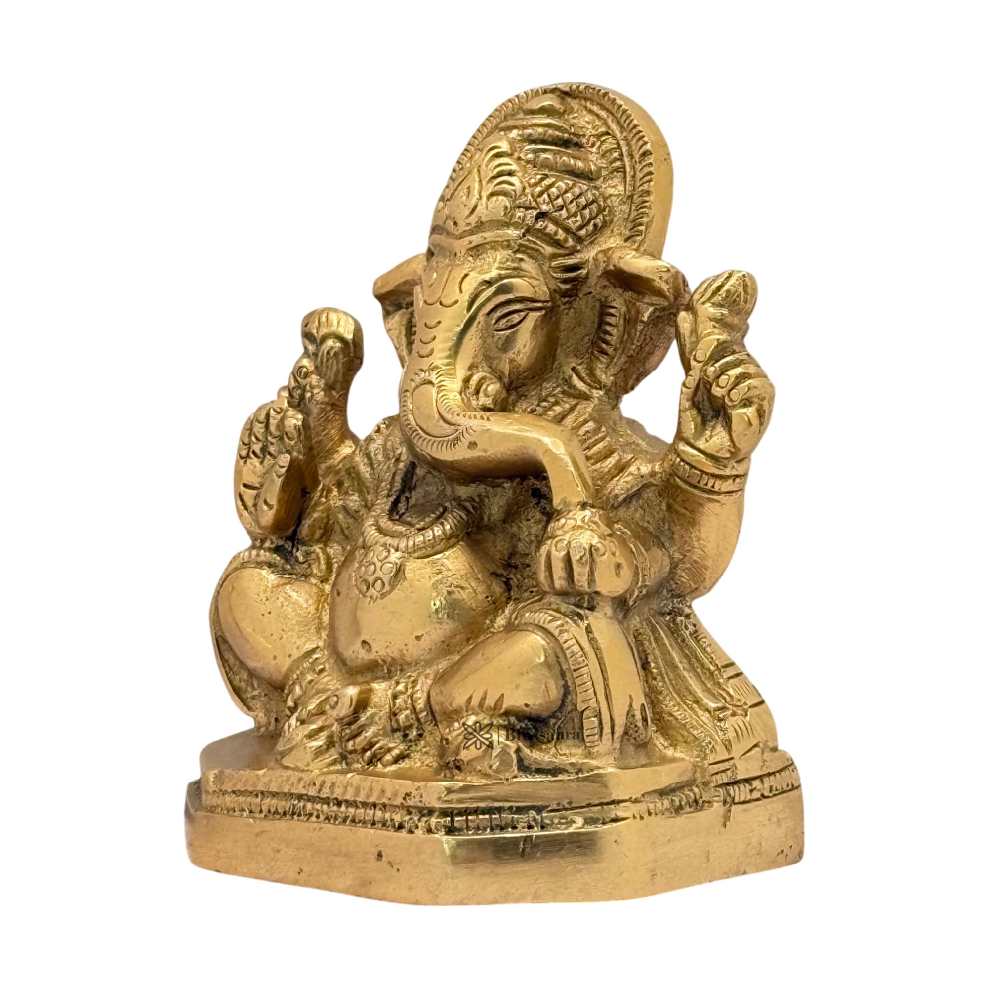 Brassaura Brass Ganesha Murti For Car And Home And Decor Brass Ganesh Bhagwan Statue For Pooja Room Ganesha Idols For Home Entra