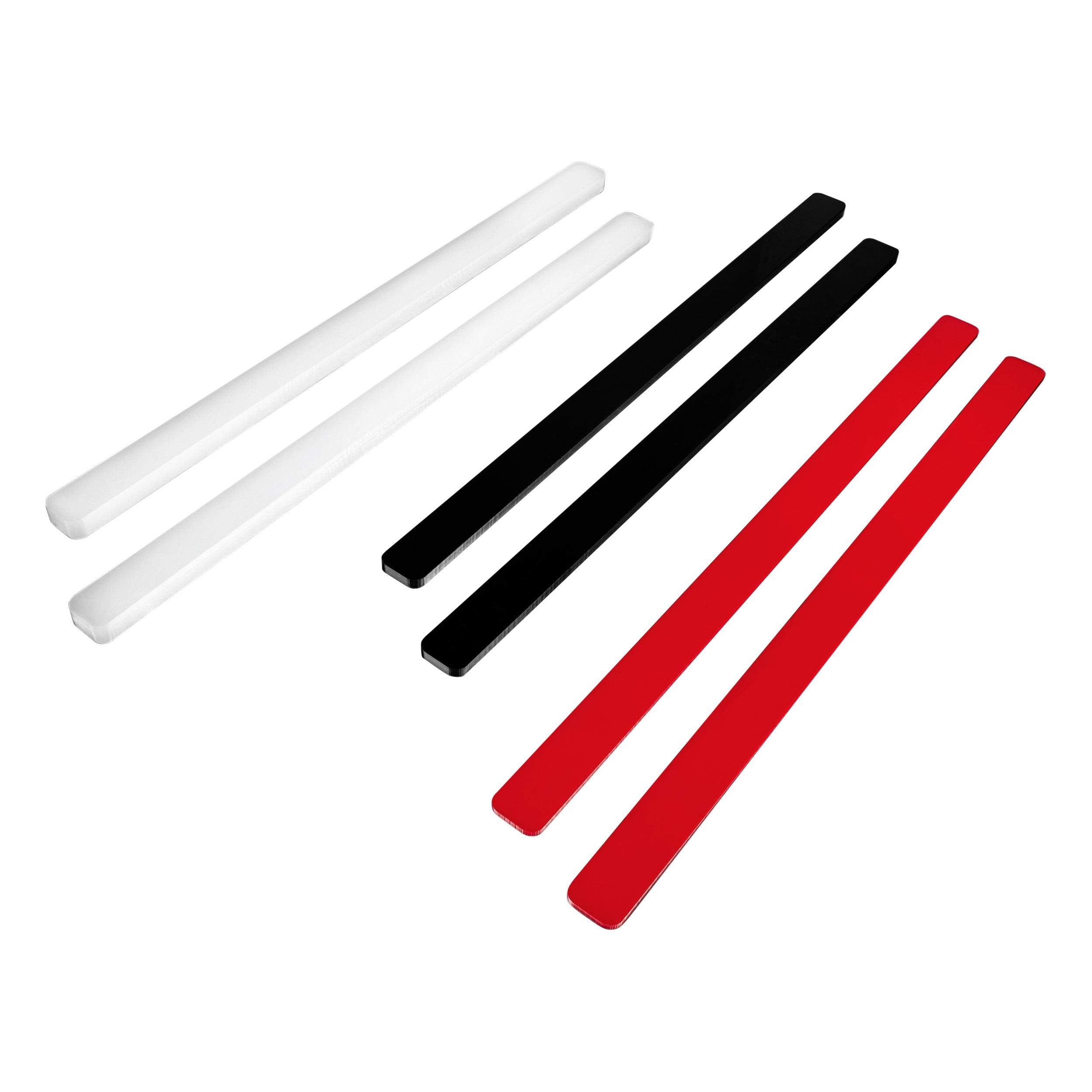 Fat Daddio's Fondant & Dough Leveler Set  13.75 x 0.75 Inch  White  Black  Red