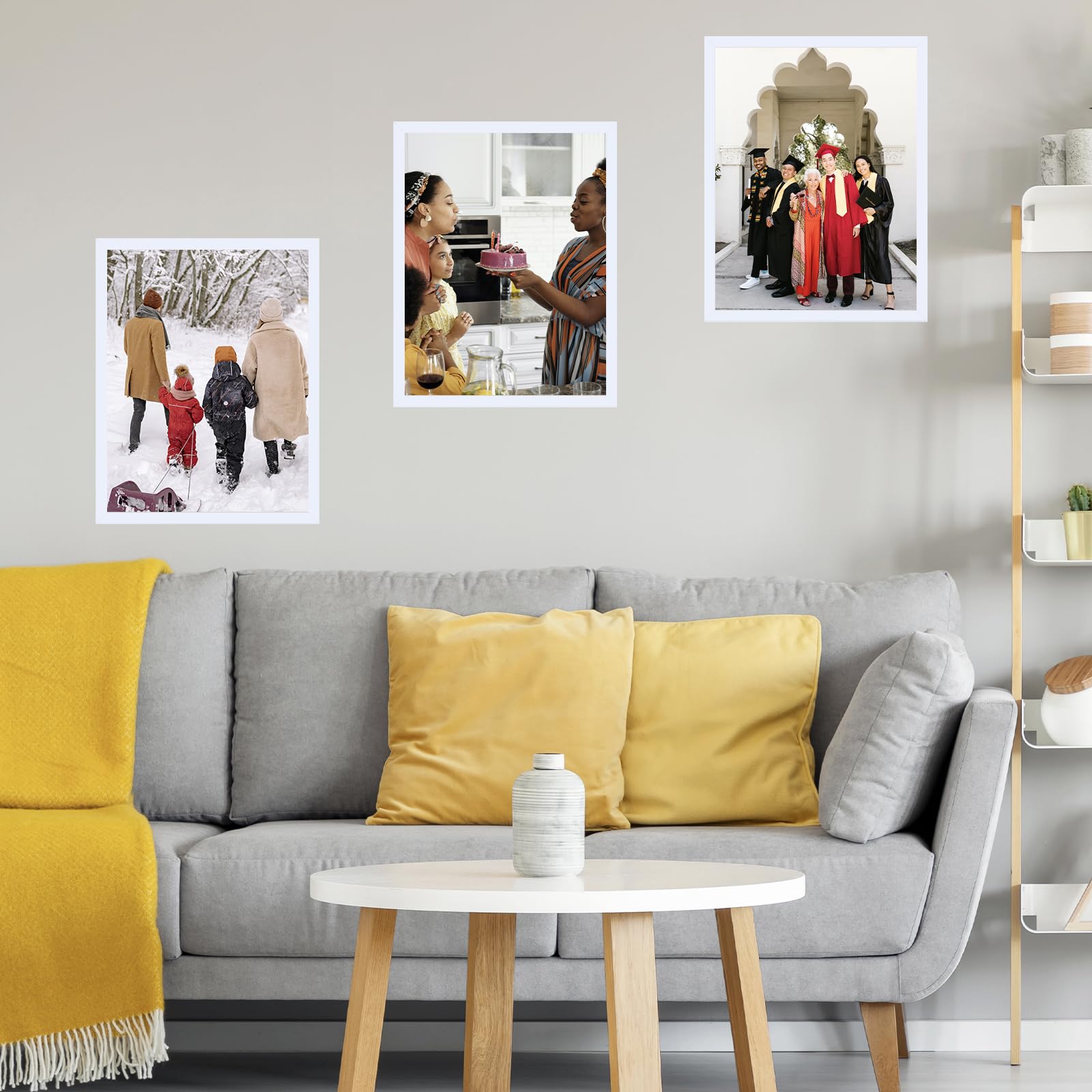 JCJMY 19x27 Picture Frame White for Poster Photo Picture, Horizontal and Vertical Formats for Wall Hanging, 19 x 27 Wall Gallery