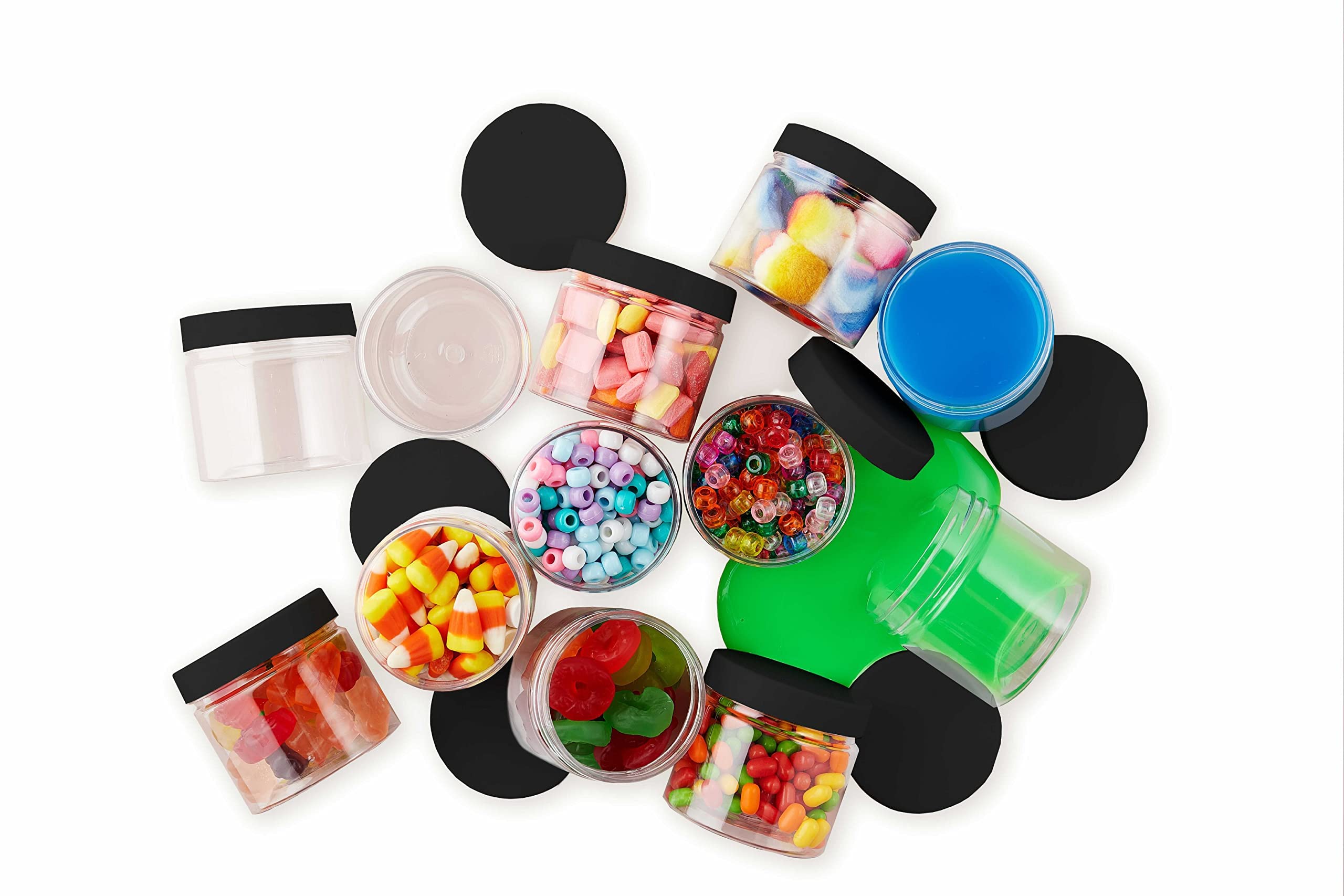 Healthy Packers 4Oz Plastic Jars With Lids - Small Clear Jars With Lids - Lotion Containers With Lids | 4 Oz Plastic Mason Jars