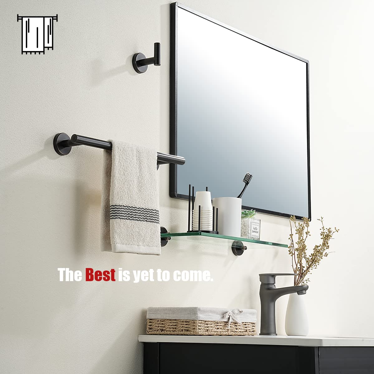 Jqk Oil Rubbed Bronze Towel Bar, 12 Inch 304 Stainless Steel Thicken 08Mm Towel Rack Bathroom, Towel Holder Wall Mount, Total Le