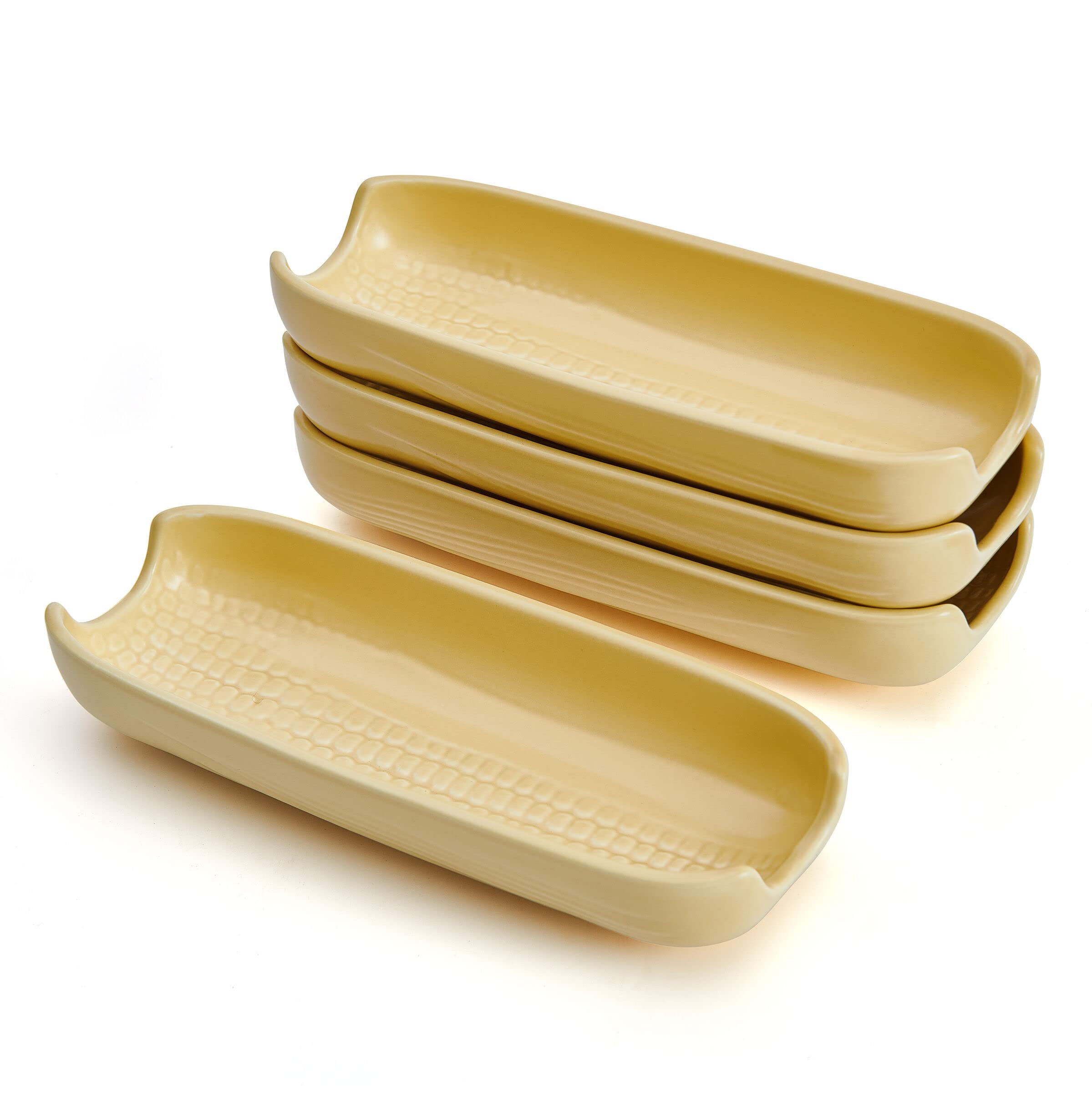 Pfaltzgraff Callie Stoneware Corn Dishes, Set Of 4, Yellow