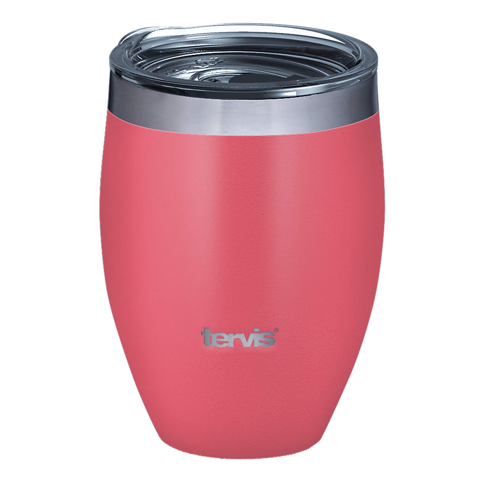 Tervis Powder Coated Stainless Steel Triple Walled Insulated Tumbler Travel Cup Keeps Drinks Cold & Hot, 12Oz, Berry Blush