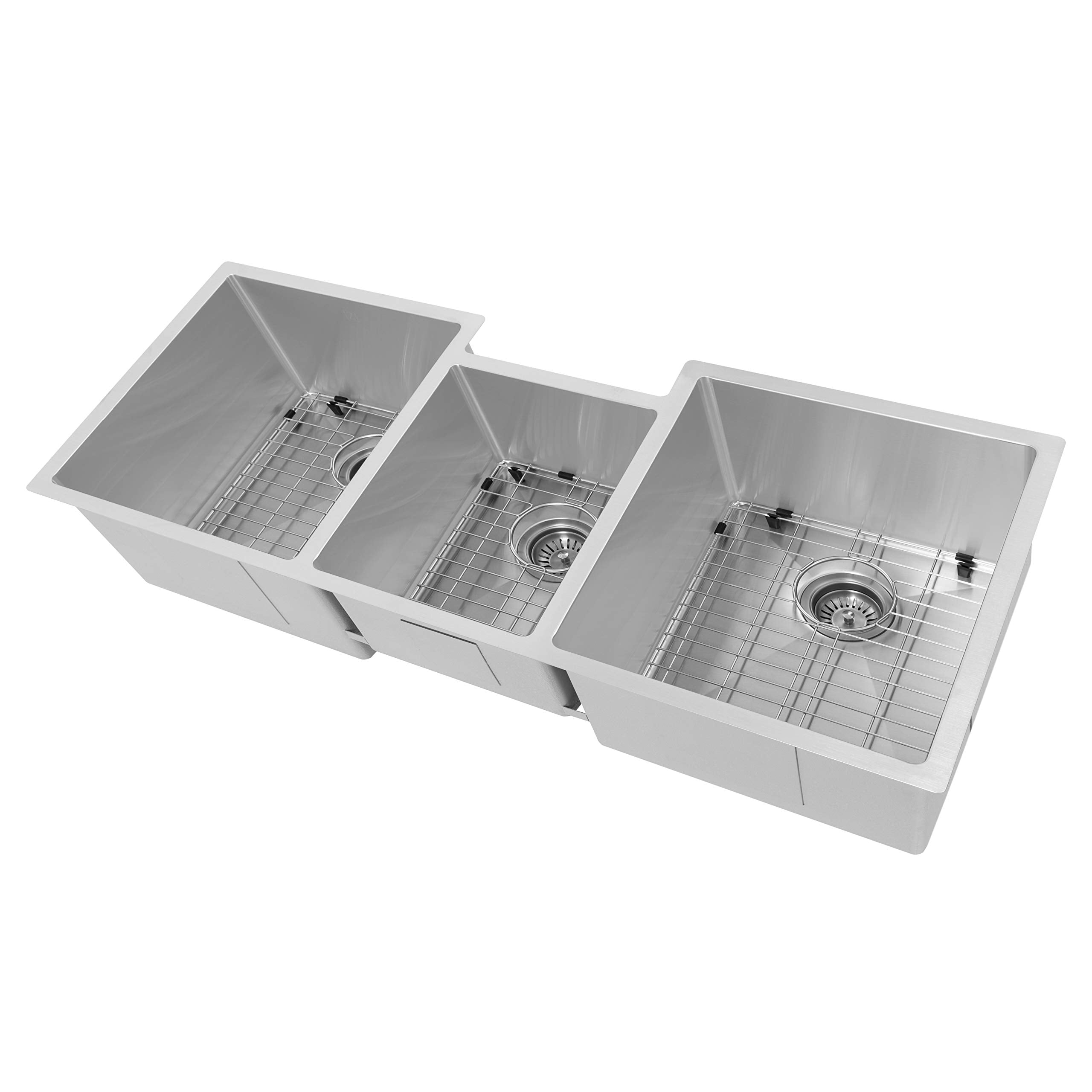 ZLINE 45'' Breckenridge Undermount Triple Bowl Stainless Steel Kitchen Sink with Bottom Grid and Accessories (SLT-45)