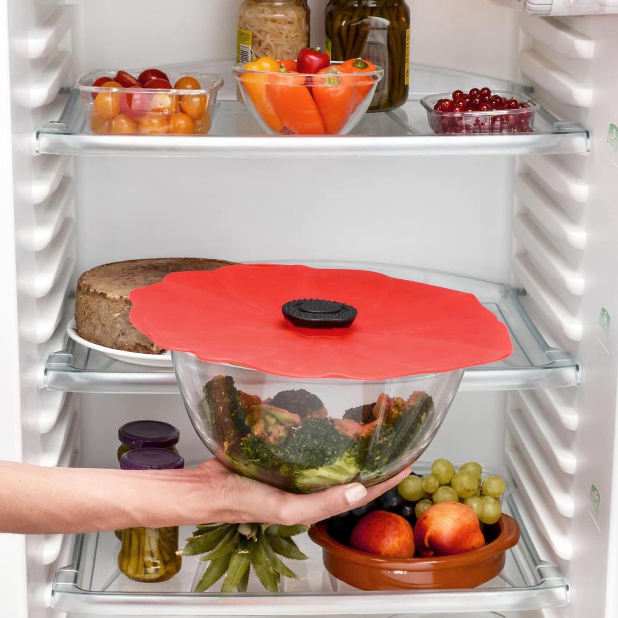 Charles Viancin - Poppy Silicone Lid For Food Storage And Cooking - 11''/28Cm - Airtight Seal On Any Smooth Rim Surface - Bpa-Fr
