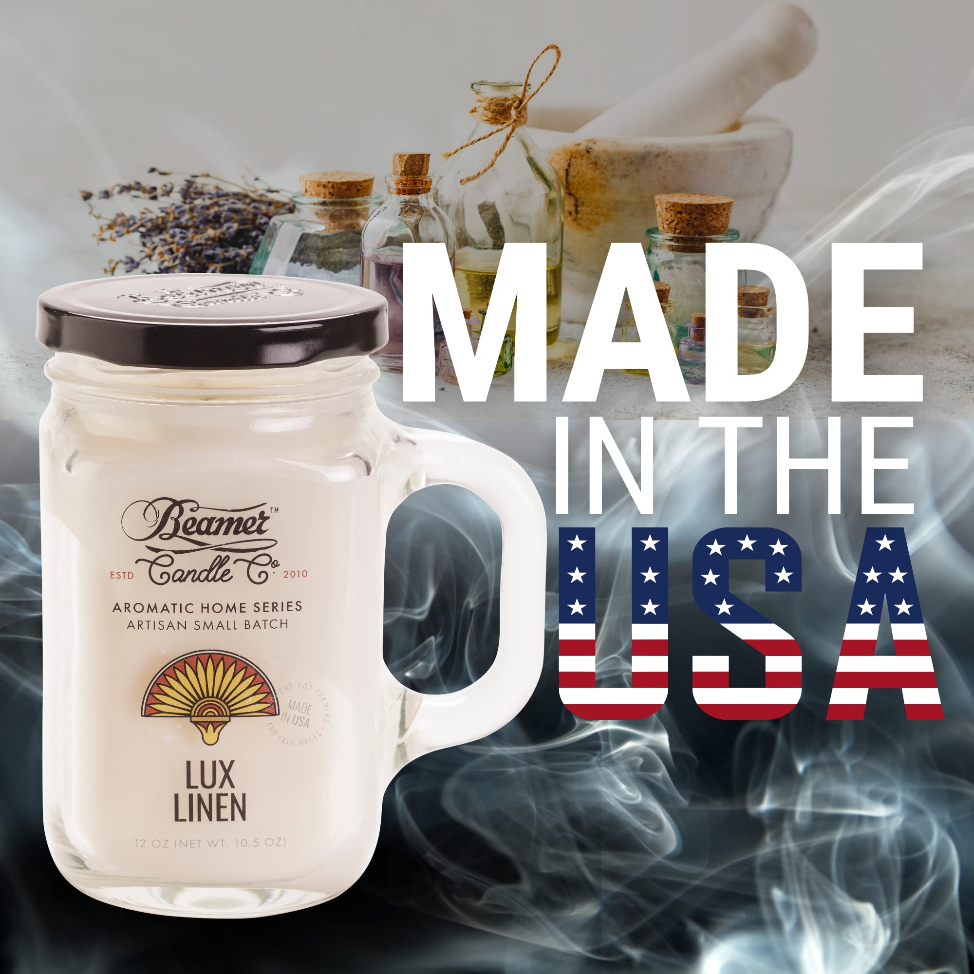 Beamer Candle Co. Aromatic Collection - Lux Linen Large Candle