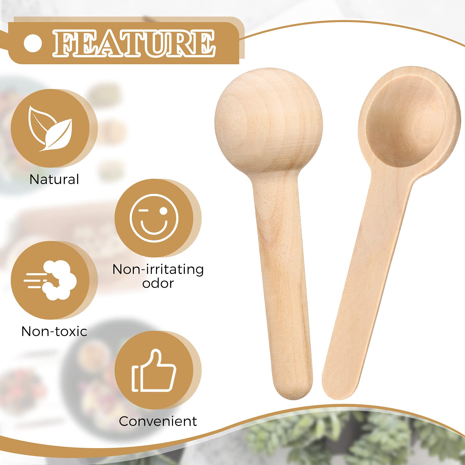 50 Pieces Spice Spoons Tiny Wooden Spoons Spoons For Sugar Scrubs Wooden Dessert Spoons Wooden Spoons For Salts Tasting Spoon So