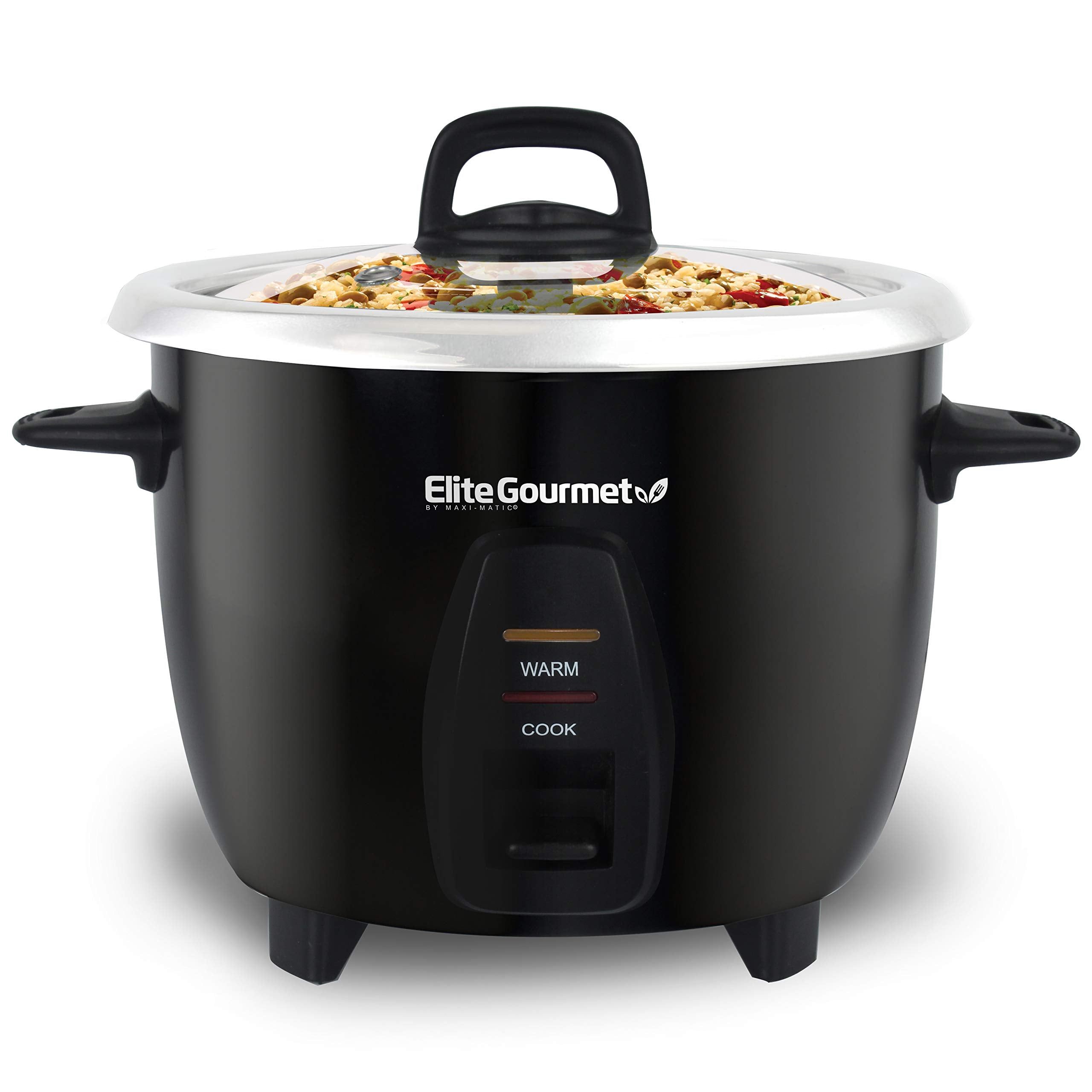 Elite Gourmet Erc2010B Electric Rice Cooker With Stainless Steel Inner Pot Makes Soups, Stews, Porridge'S, Grains And Cereals, 1