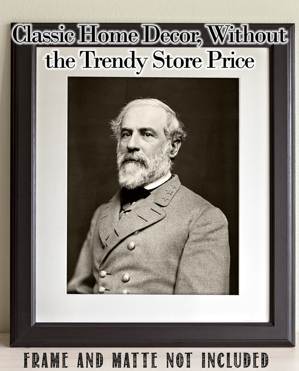 Lone Star Art General Robert E. Lee Photograph Portrait- 11X14 Unframed Photo Print - Great Civil War Home Decor Under $15