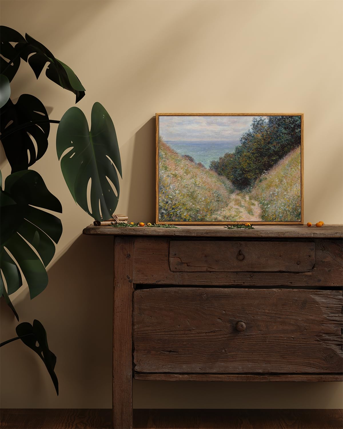 Arpeotcy Framed Canvas Wall Art Prints, 12  16 Inch, Vintage Monet Prints For Wall Decor, Hanging Wall Art For Bedroom, Living R