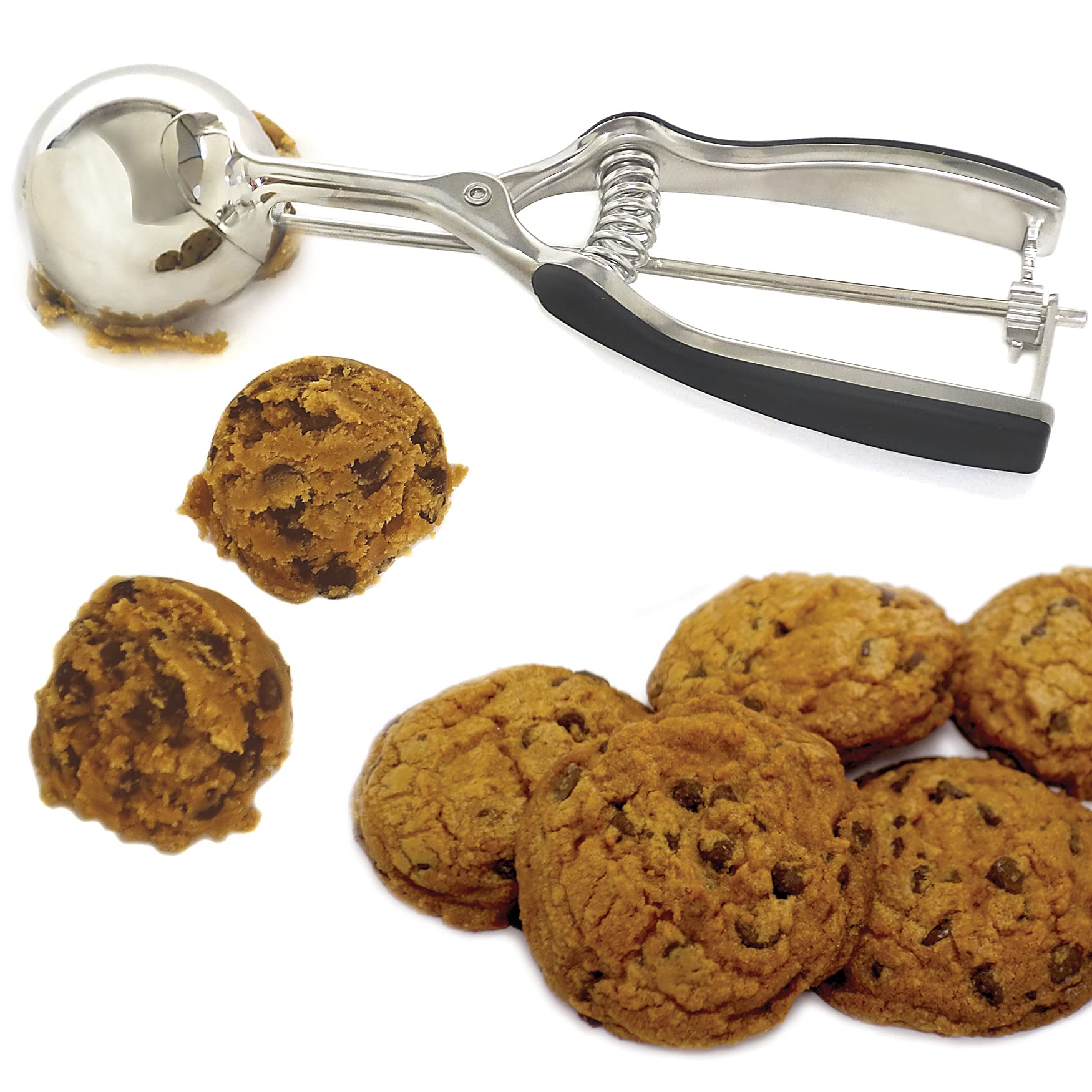 Norpro Nor- Scoop, Santoprene Handle, 53Mm, 50Mm (3 Tablespoon),Silver