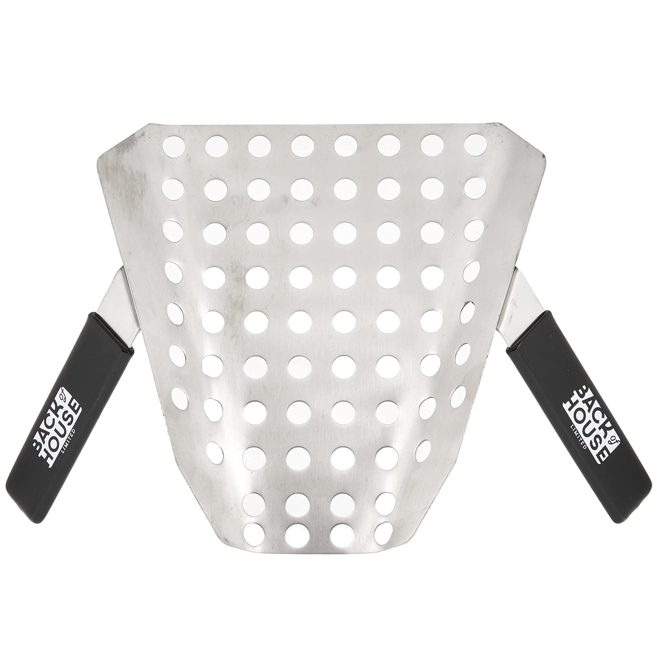 Universal Popcorn Speed Scoop - Left and Right-Handed Serving Tool - Perforated Stainless Steel Scooper - Bags, Buckets, Boxes, 