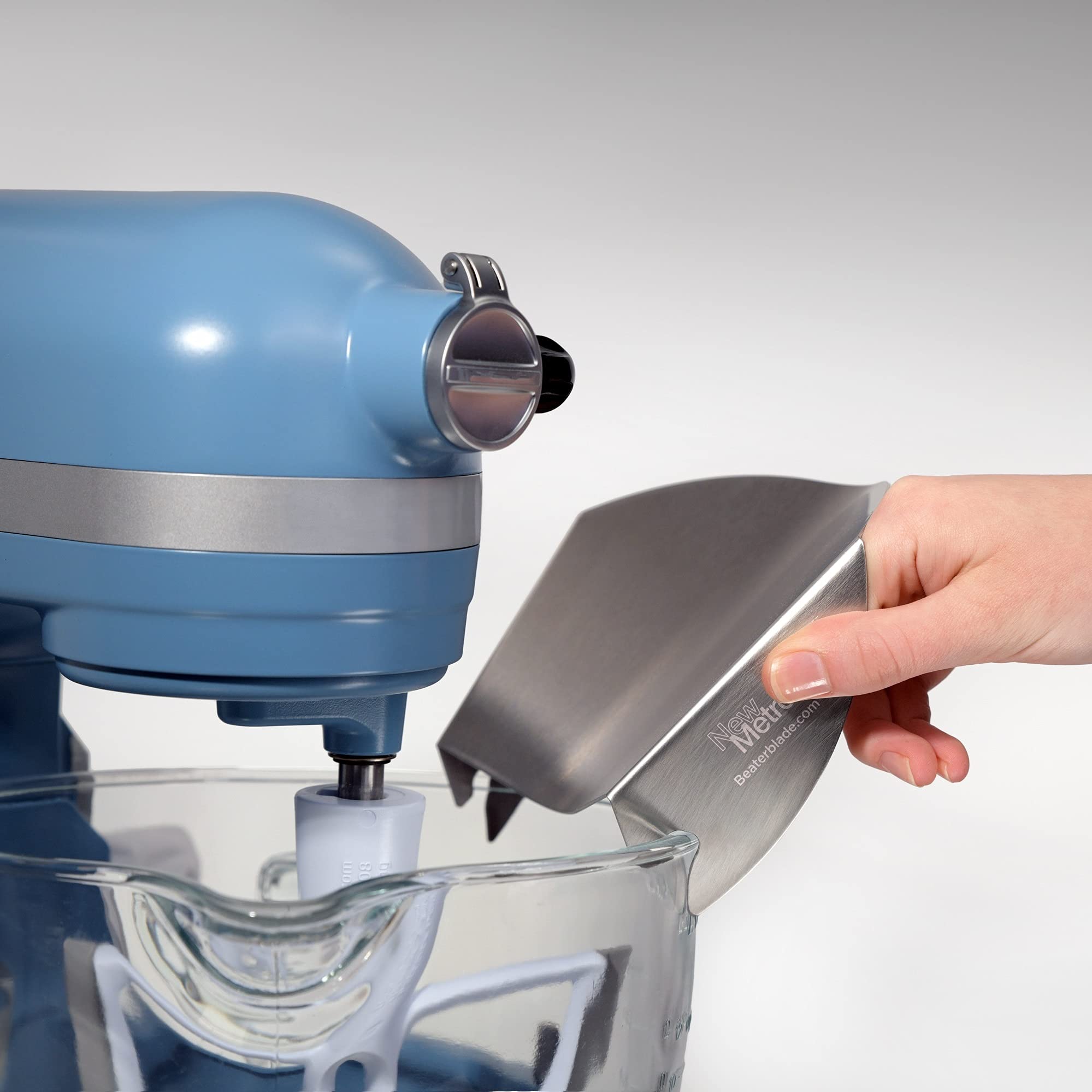 New Metro Design PC-GL Pouring Chute for KitchenAid Glass Bowl, Stainless Steel, Set of 1