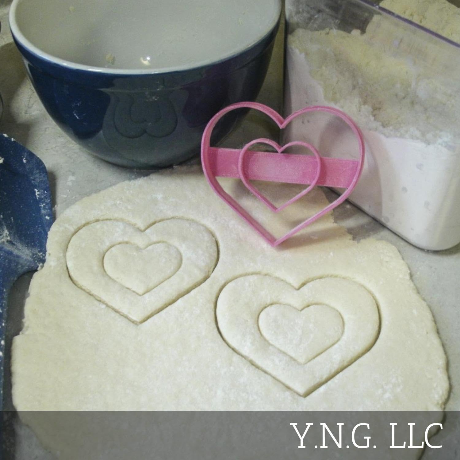 Double Heart Love Bridal Shower Wedding Anniversary Valentine Cookie Cutter Made In Usa Pr301