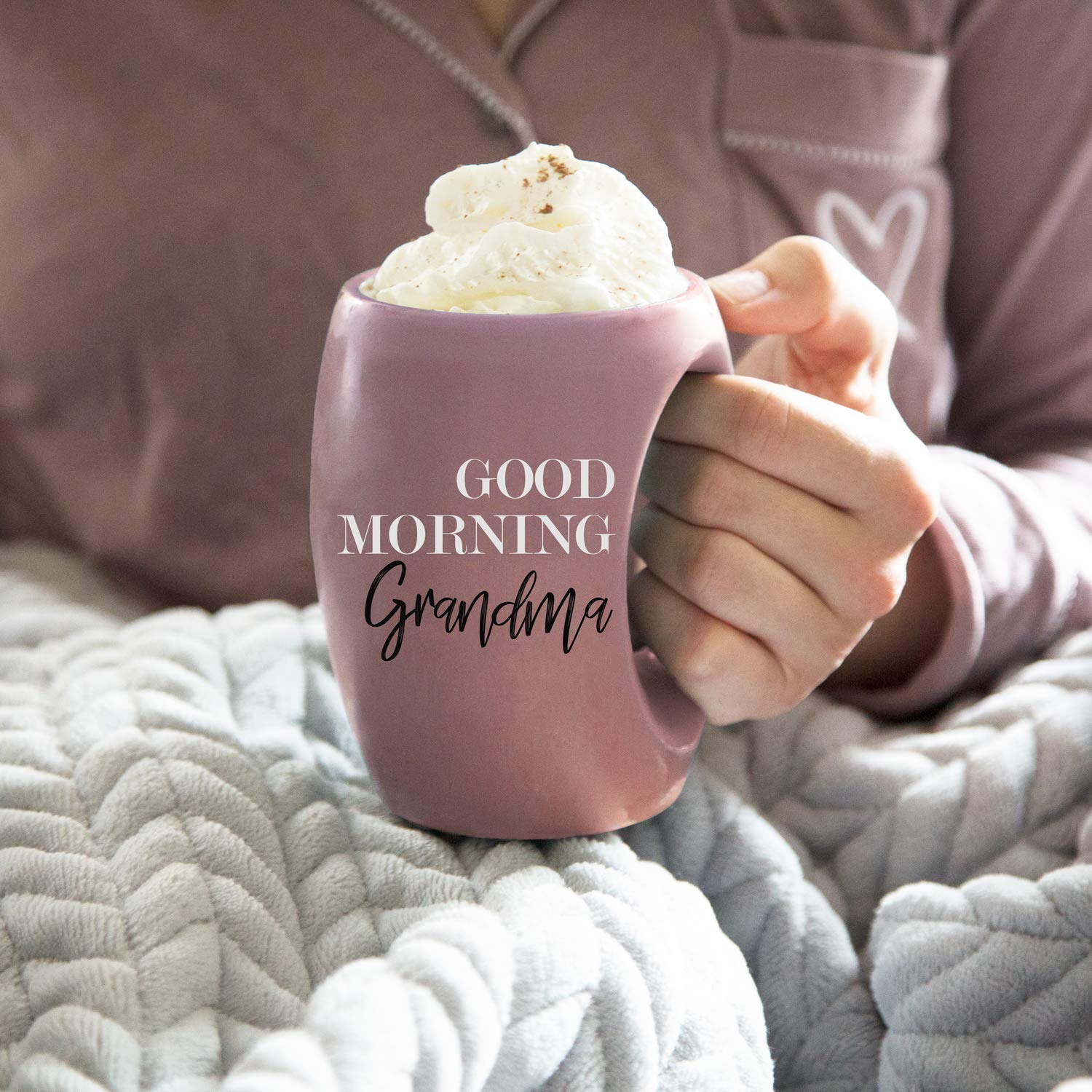 Pavilion Gift Company Good Morning Grandma 16 Oz Mug, Pink