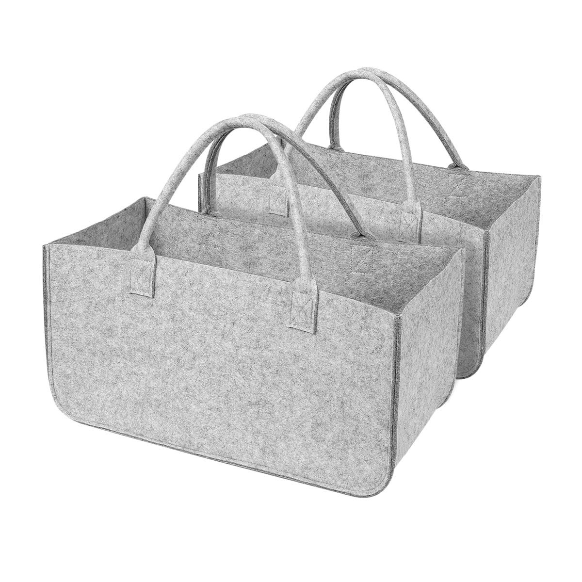 Guozi Storage Basket, [2 Pack] Collapsible Felt Storage Bins With Handles, Large Laundry Basket Storage Solution For Office Nurs