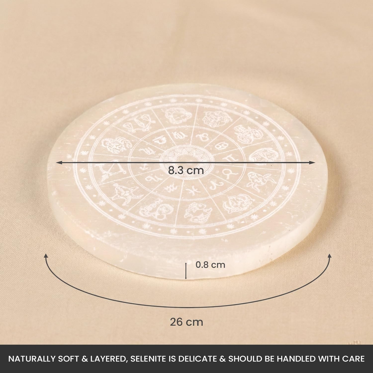 Astrotalk Selenite Charging Plate for Crystals | Purify & Amplify Energy | Crystal Cleansing & Recharging | Boosts Clarity & Intuition | Spiritual Gifts for Healing