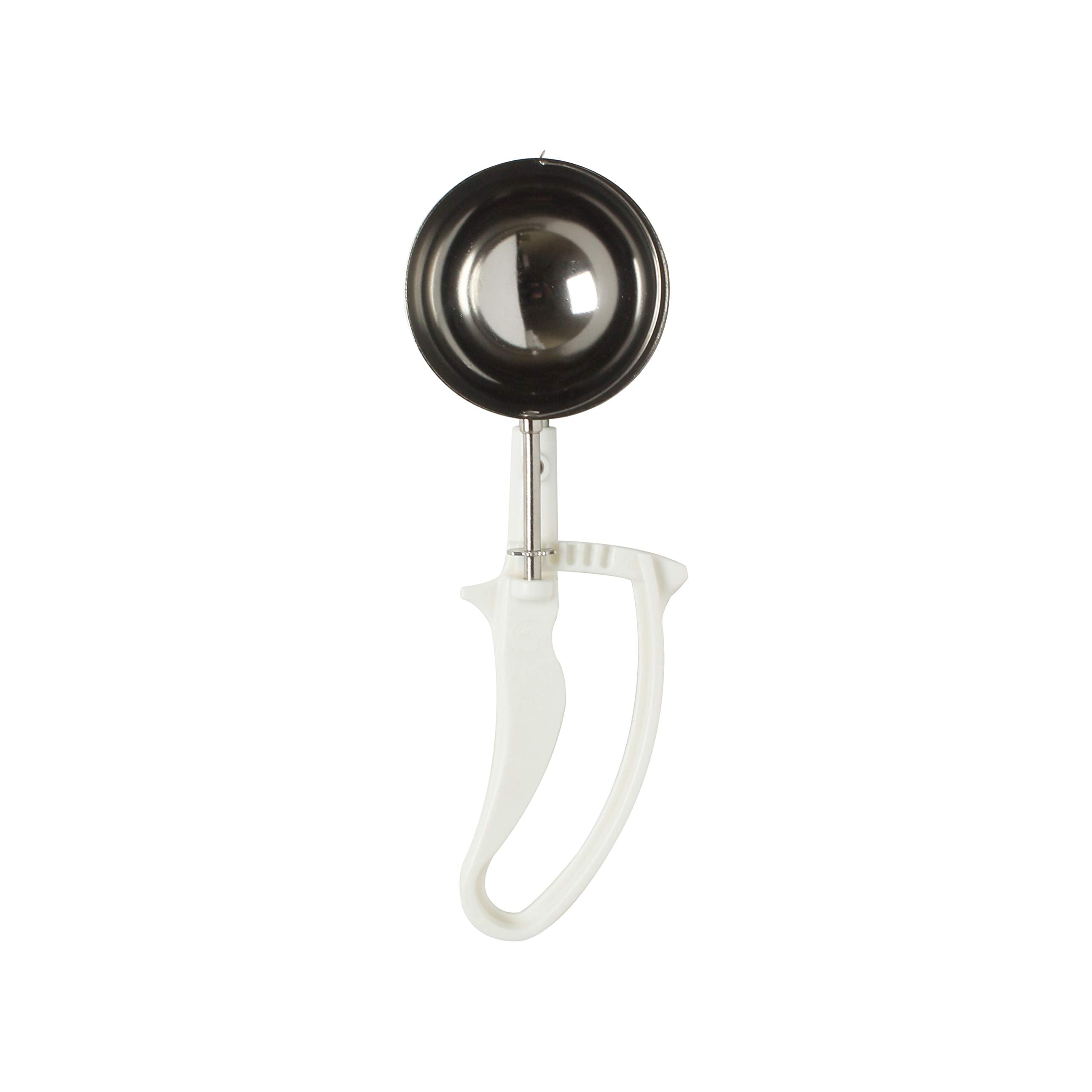 Thunder Group 5 1/3 Oz Disher, 6 White, Easy Grip Handle, Comes In Each